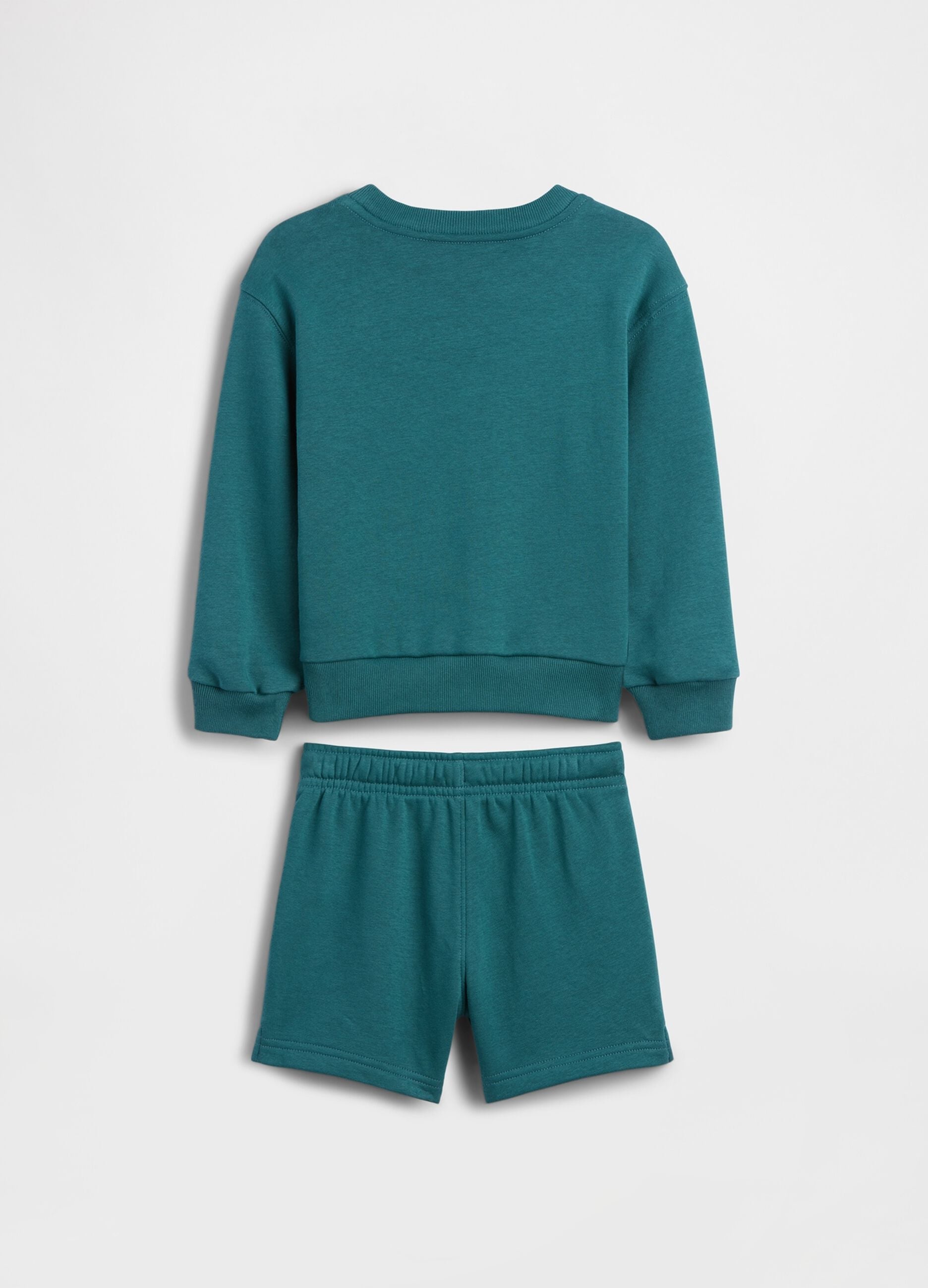 Set felpa e shorts in misto cotone con logo GAP