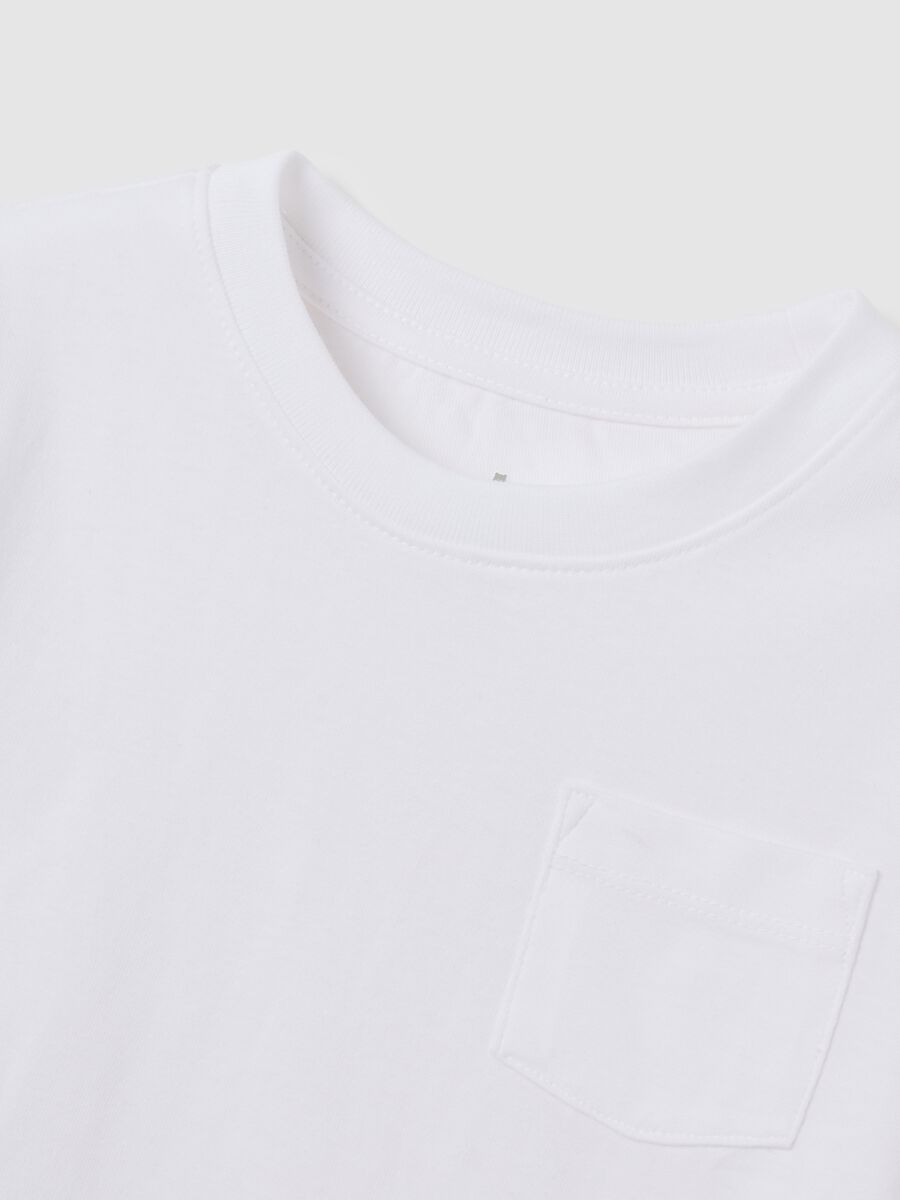 T-shirt in cotone con tasca Bimbo_3