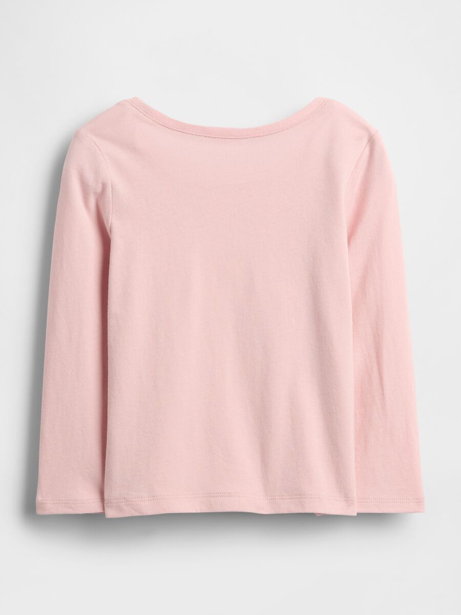 Pink Long Sleeve Cotton T-Shirt Girl_1