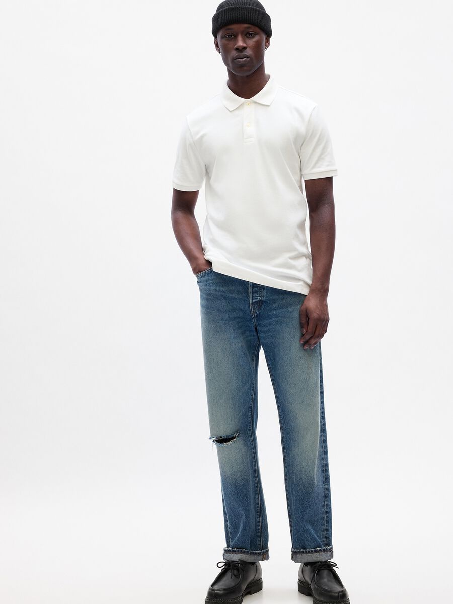 Stretch piquet polo shirt Man_0