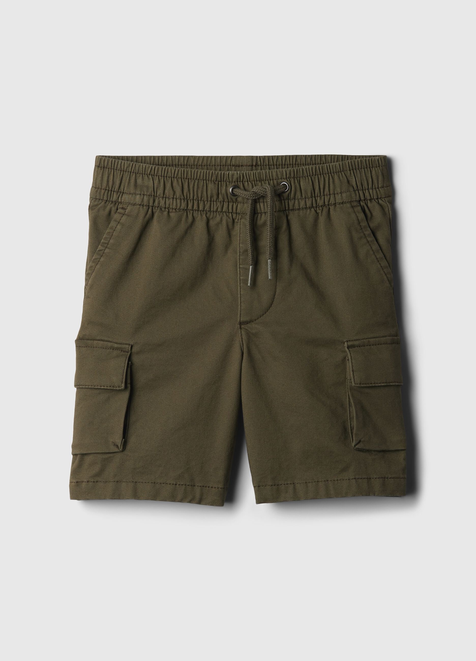 Cargo Bermuda shorts with drawstring
