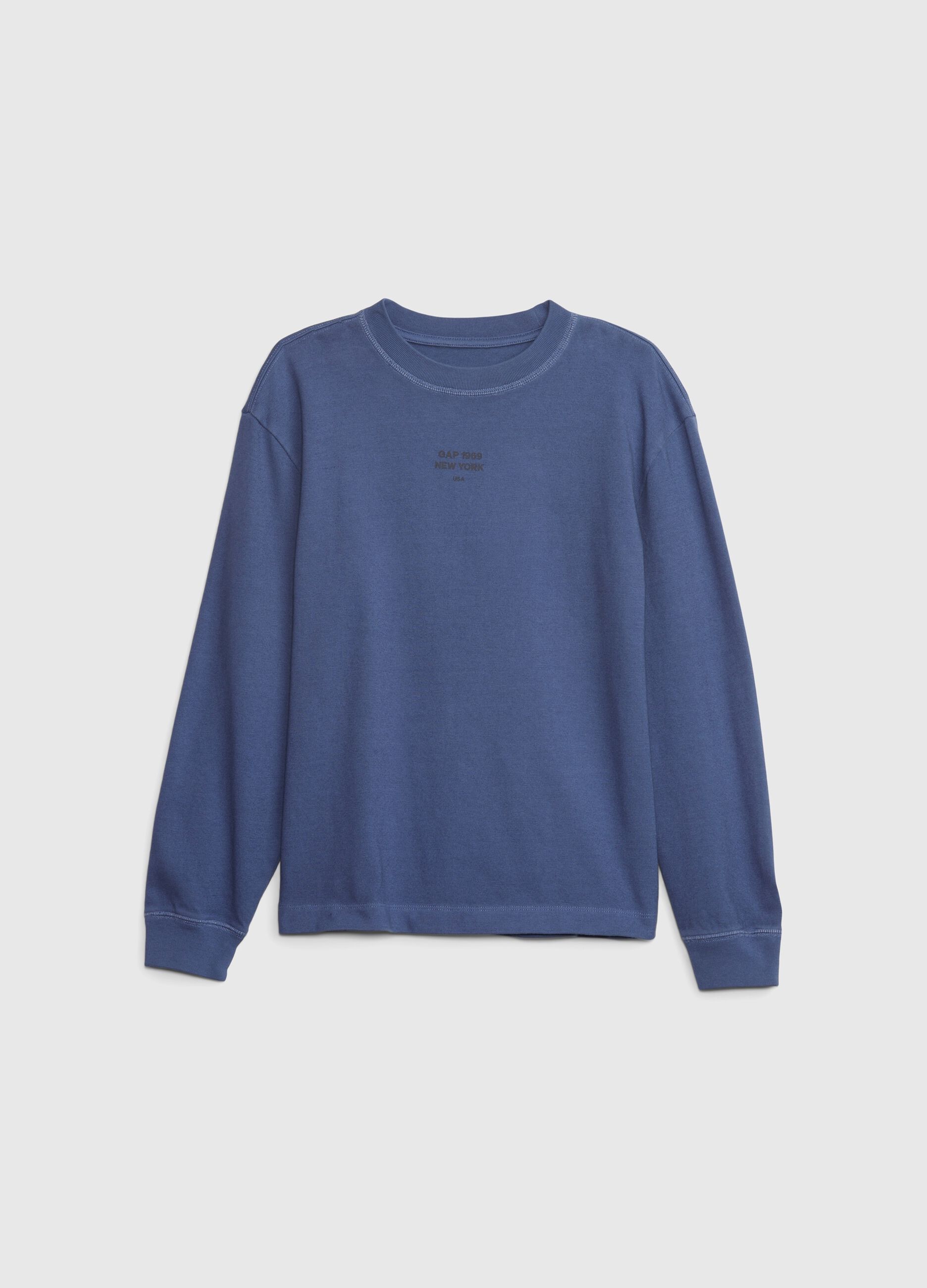 Long-sleeved T-shirt with mini logo print