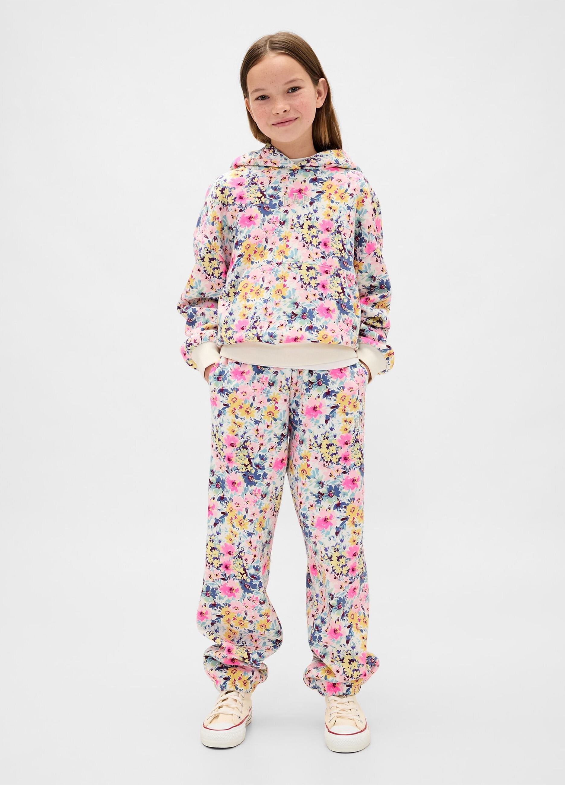 Felpa multicolor in cotone per bambina_2