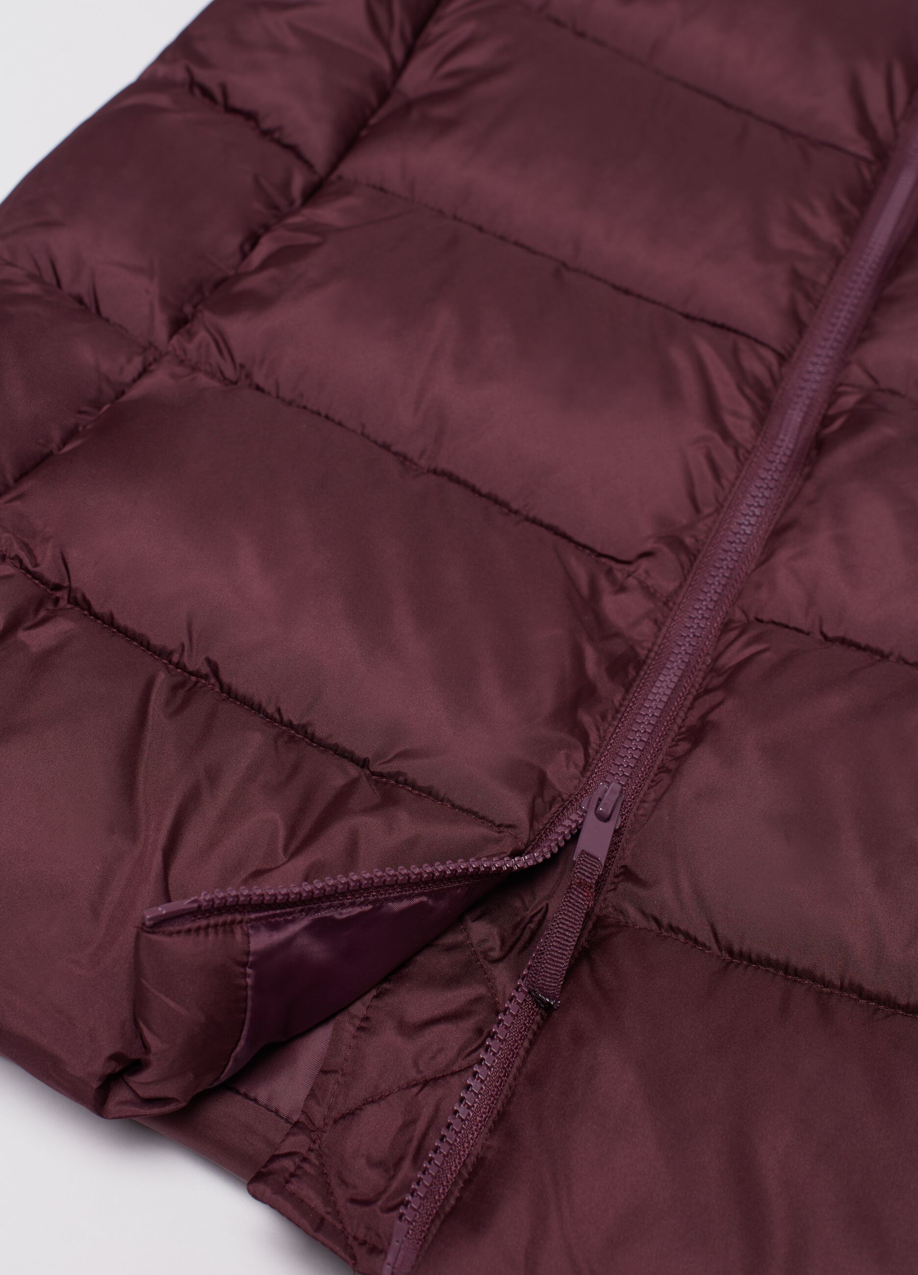 Long quilted down jacket with hood_2