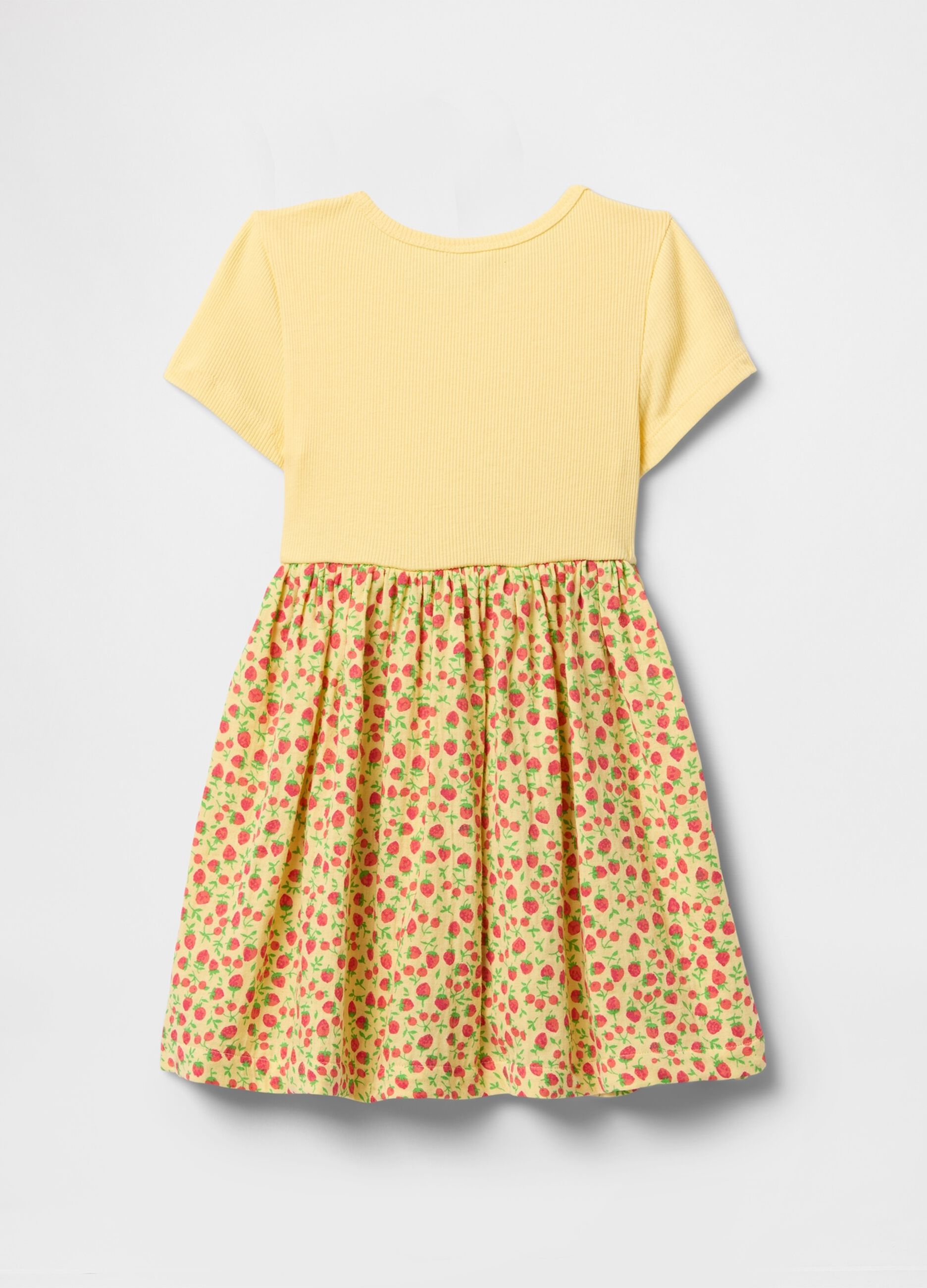 Vestito estivo a fiori giallo per bambina_2