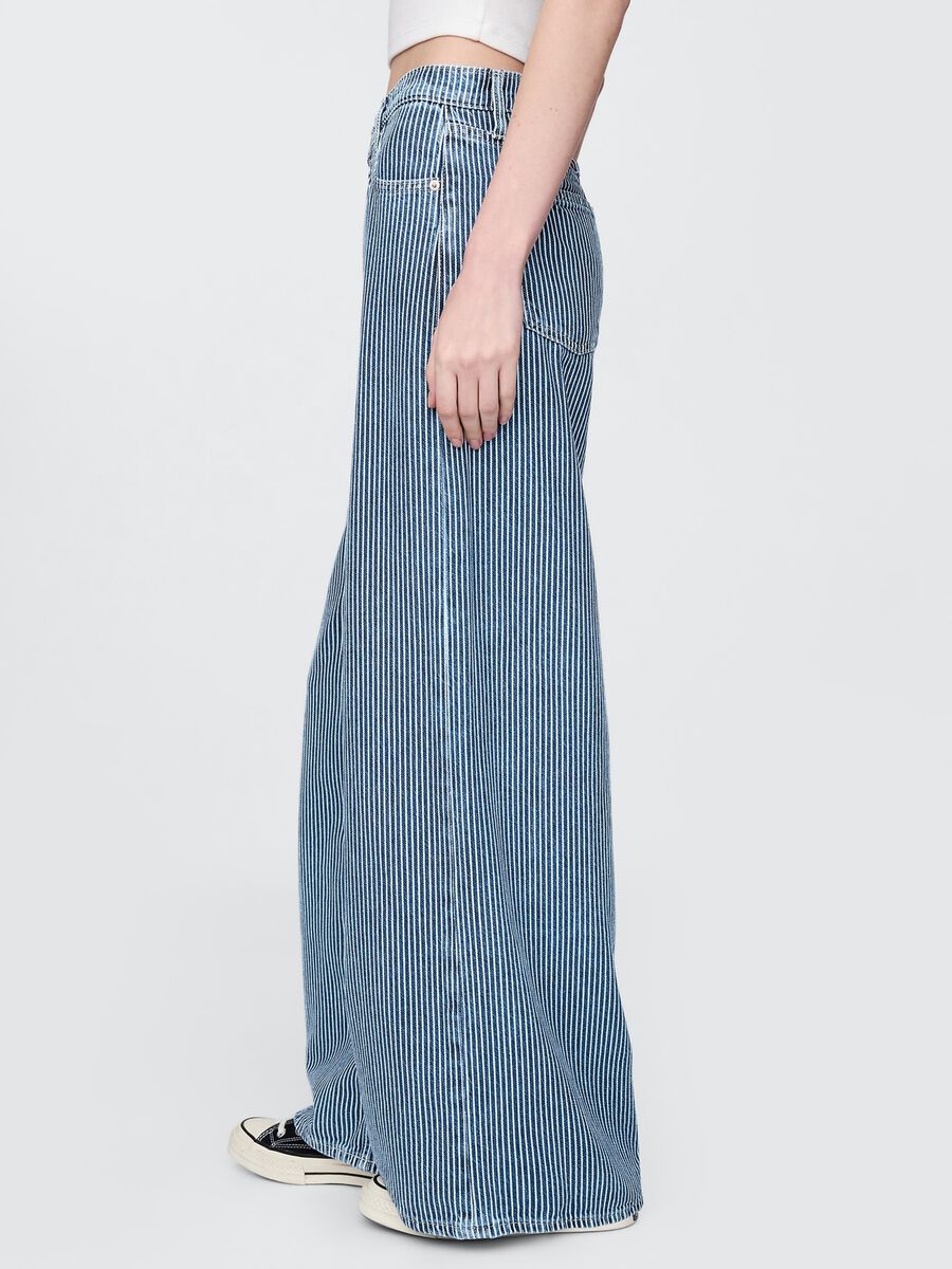 Jeans a righe bianche e blu Gap in misto cotone e Lyocell Donna_3