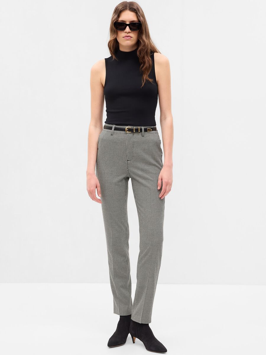 Slim-fit mid-rise trousers Woman_0