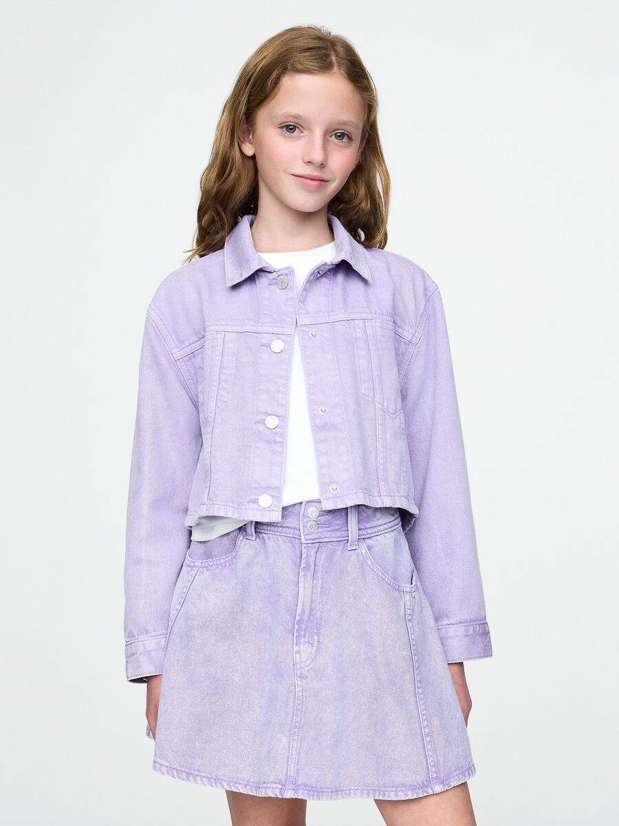 Giacca cropped viola per bambina Bambina_0