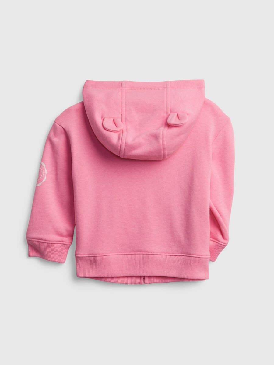 Full-zip plush hoodie with logo patch Newborn_1