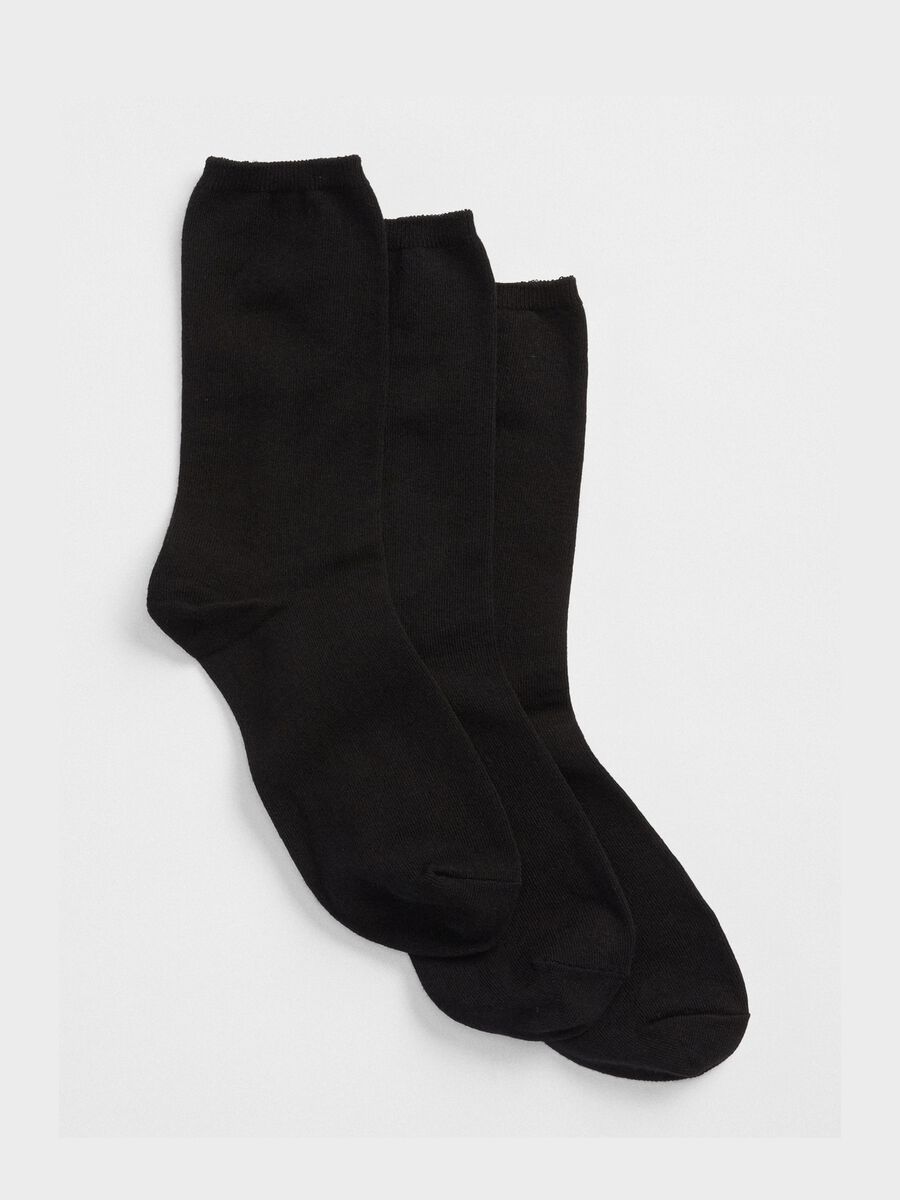 Three-pair pack of mid-length stretch socks Woman_0