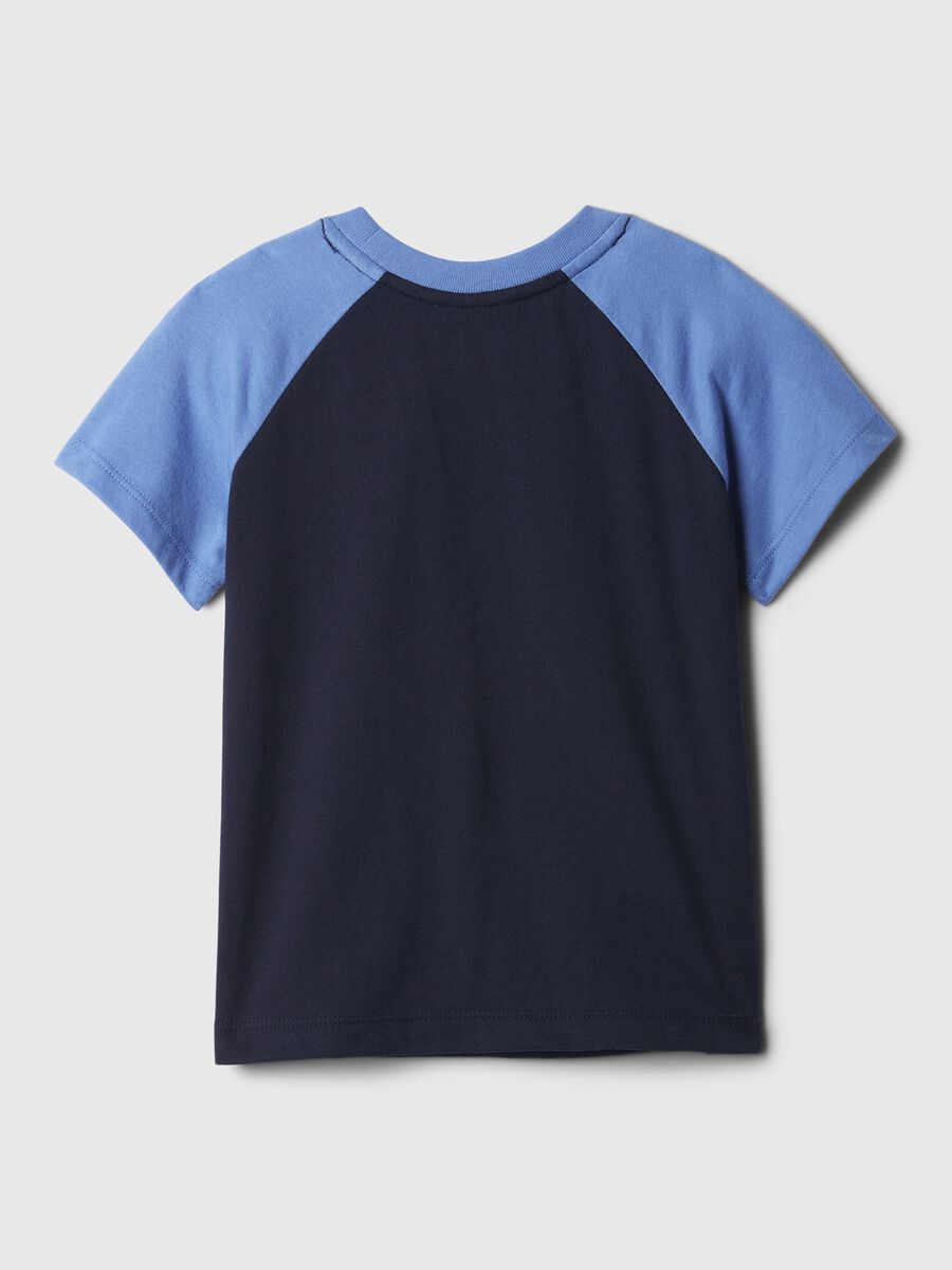 Organic cotton T-shirt with logo print Newborn Boy_1
