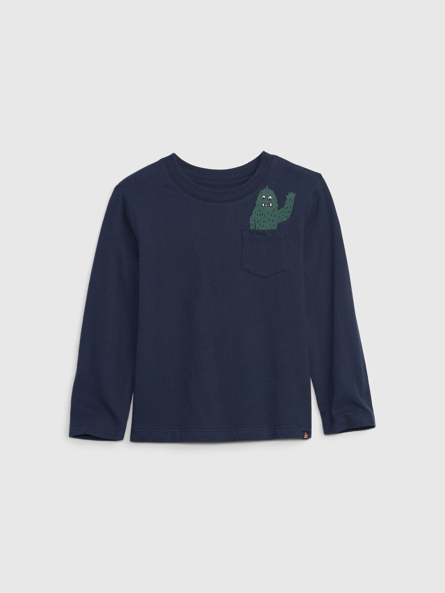 T-shirt a maniche lunghe con stampa Bimbo_0