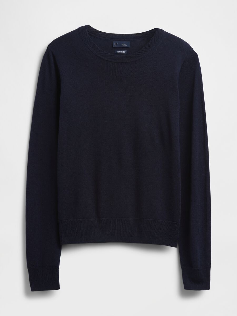 Maglione blu in lana Donna_3