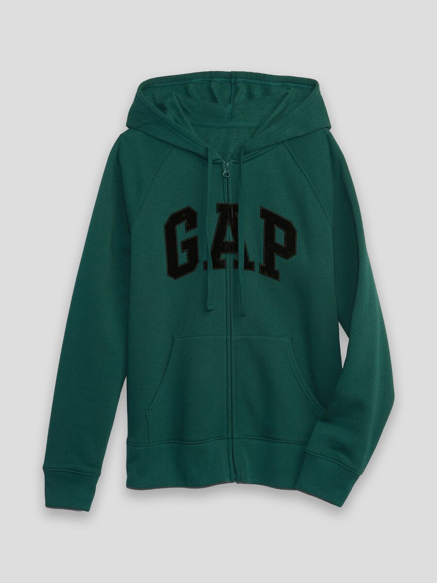 Full-zip con maniche raglan ricamo logo Donna_2