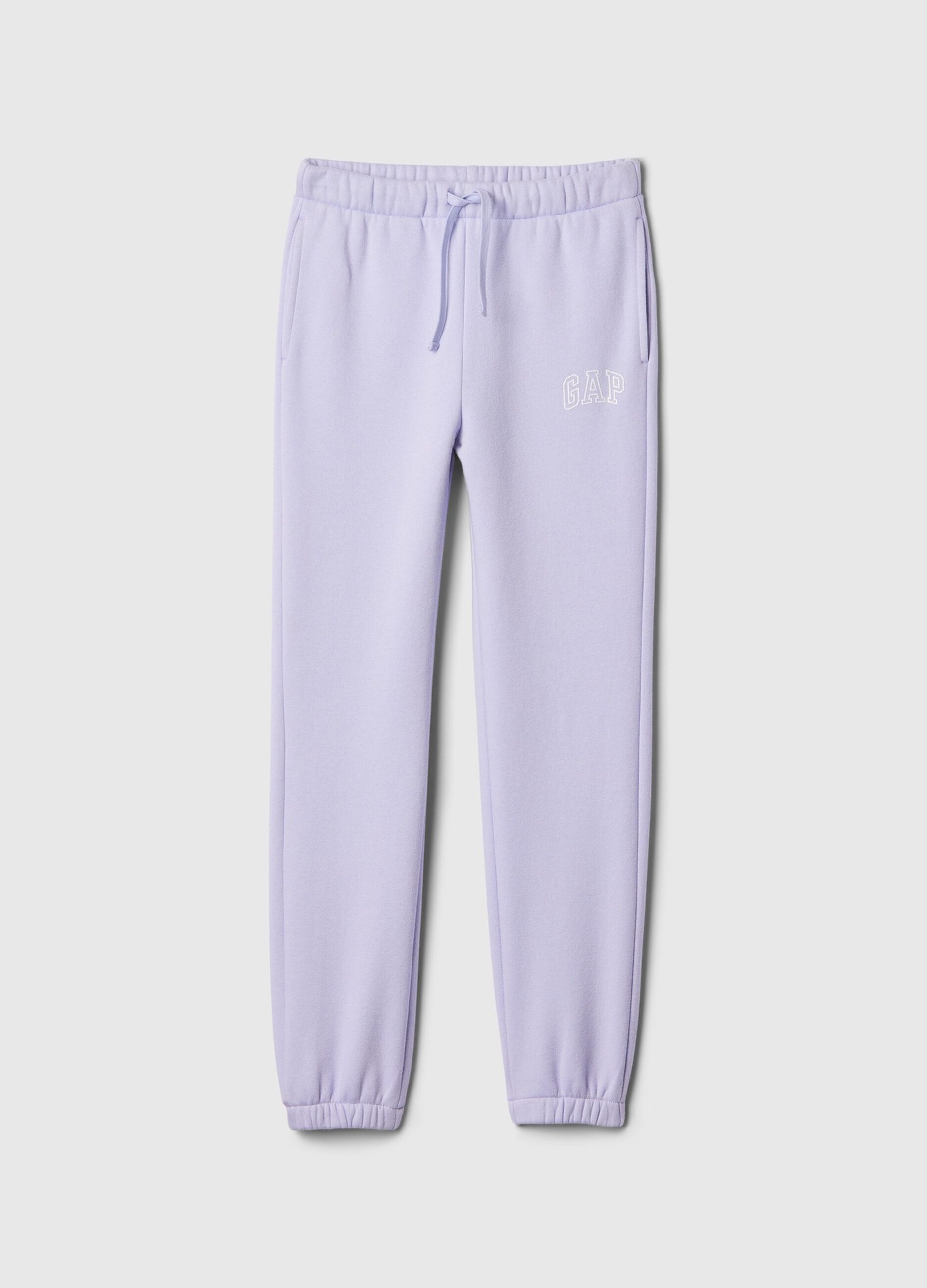 Joggers con coulisse e ricamo logo_4