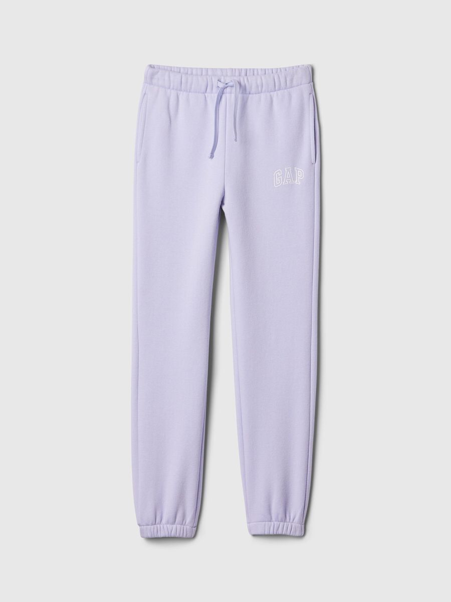 Joggers con coulisse e ricamo logo Bambina_4