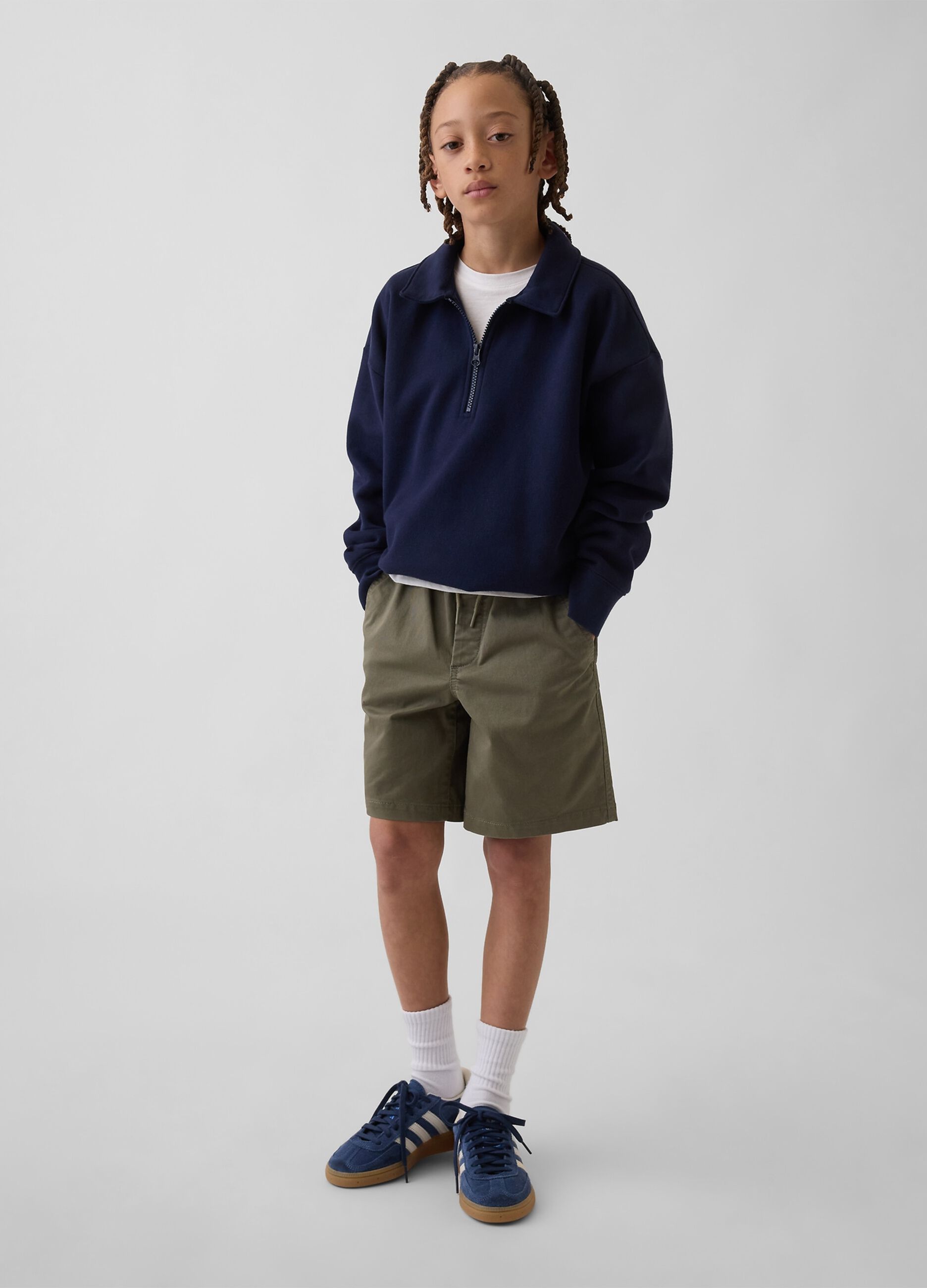 Shorts in cotone elasticizzato