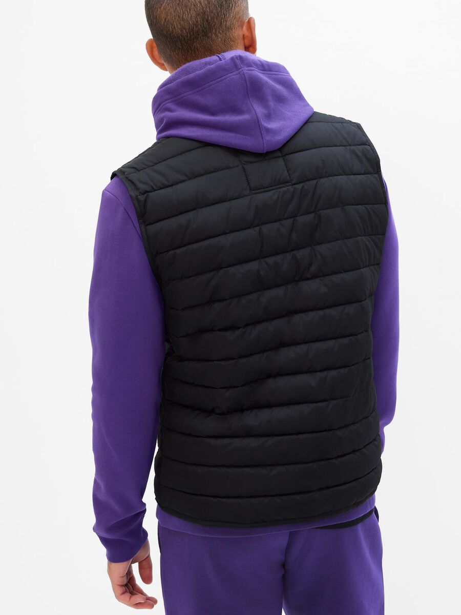 High-neck full-zip quilted gilet Man_1