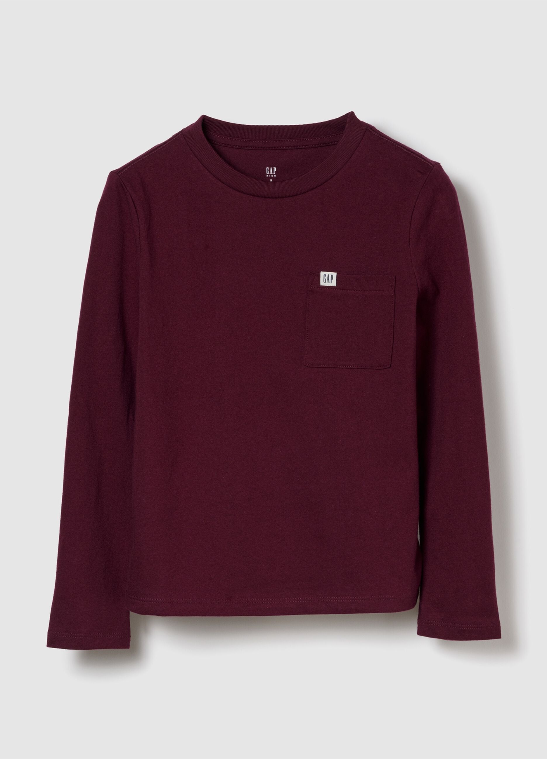 Maglia a maniche lunghe viola in cotone