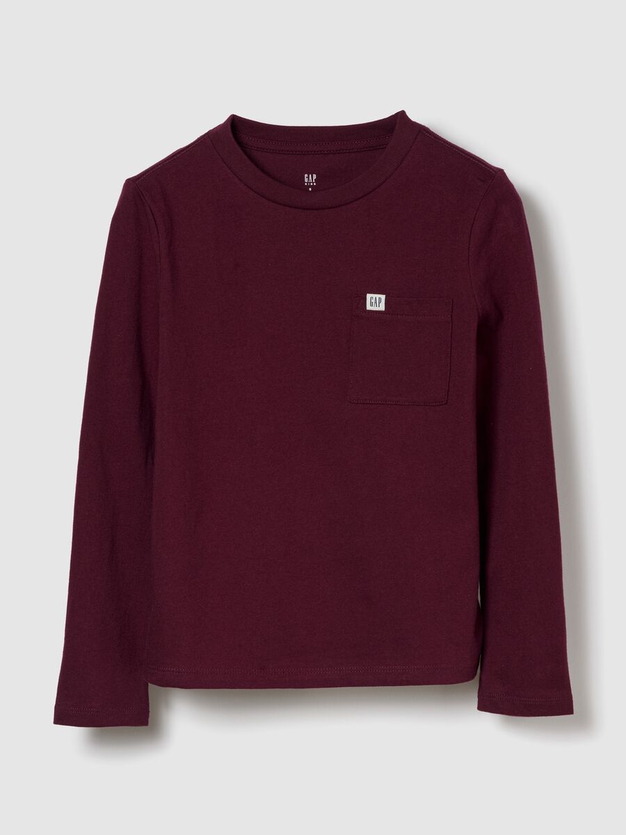 Maglia a maniche lunghe viola in cotone Bambino_0