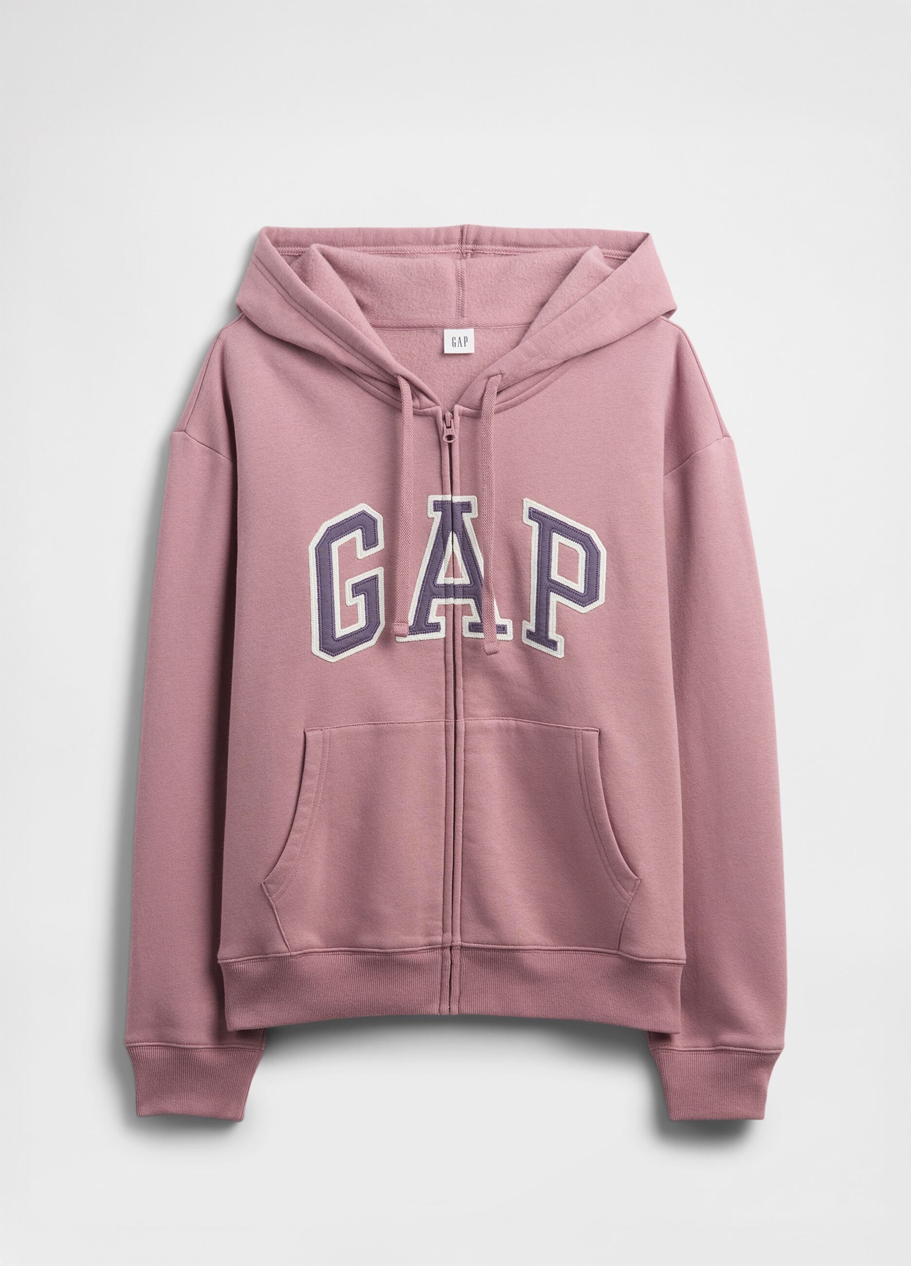 Felpa rosa con cappuccio e zip_4