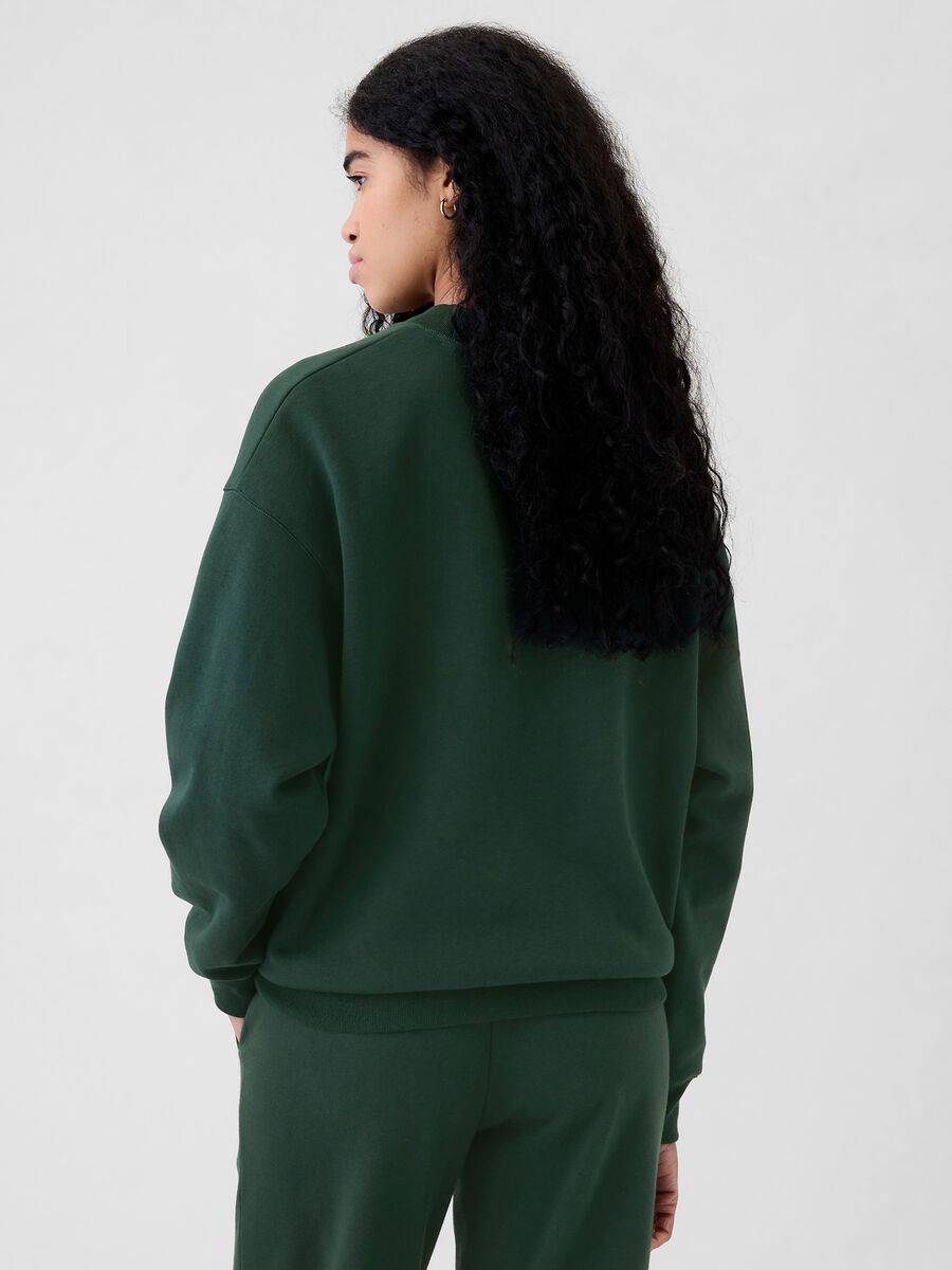 Felpa oversize mock neck con logo Athletic Donna_2