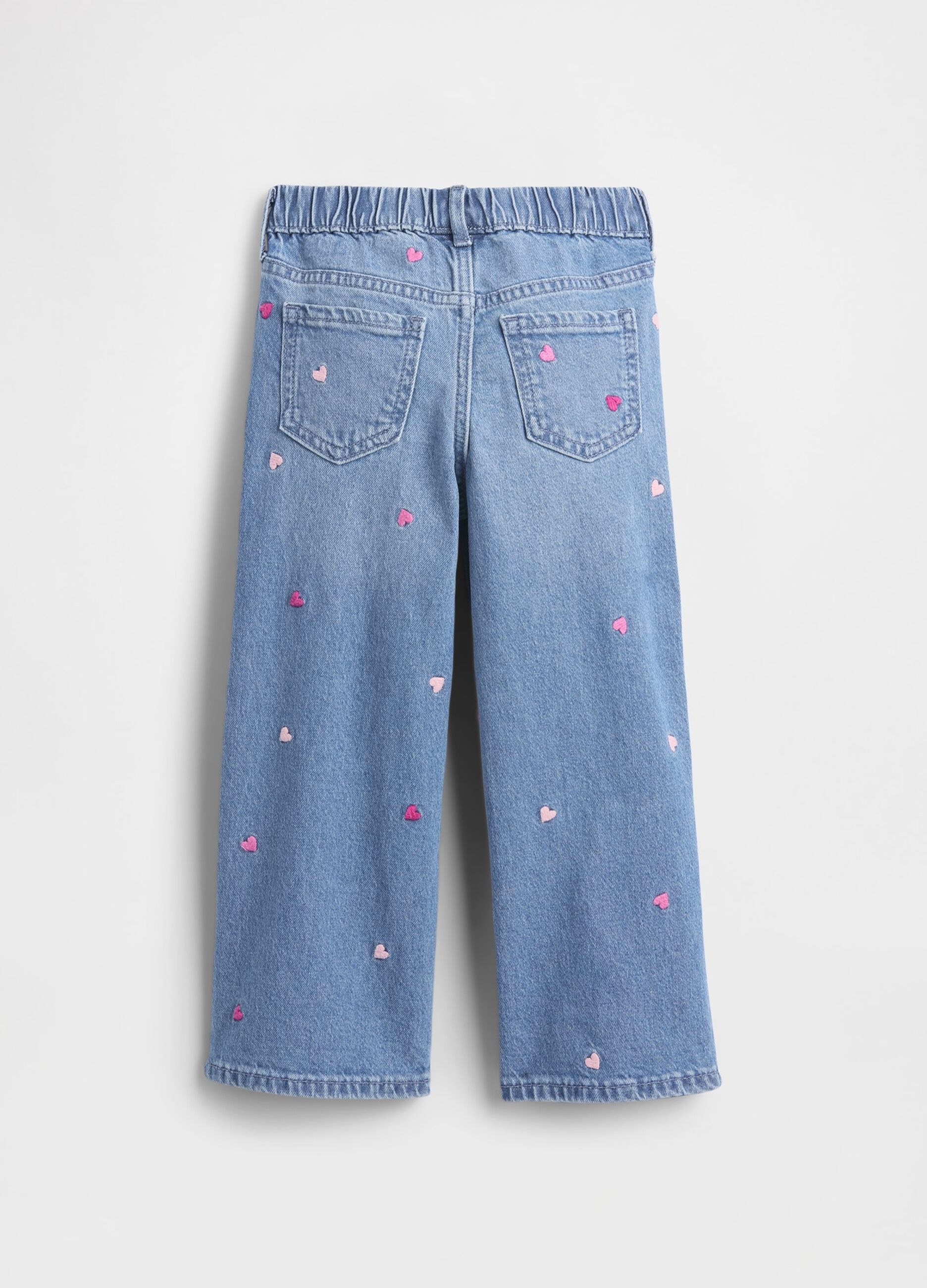 Embroidered Denim Trousers for Girls_1