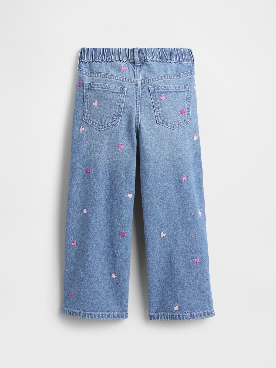 Embroidered Denim Trousers for Girls Girl_1