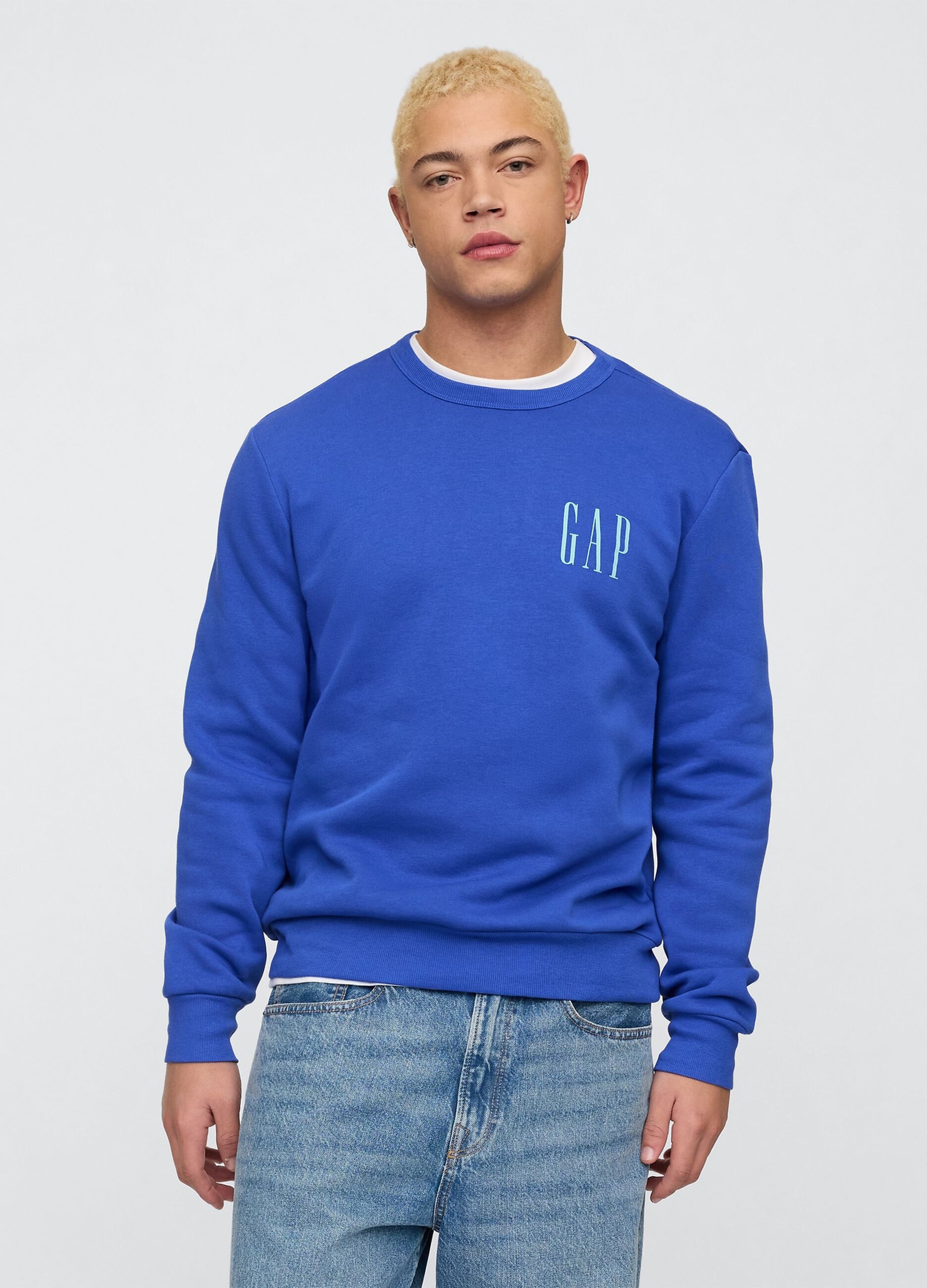 Felpa blu in misto cotone Gap