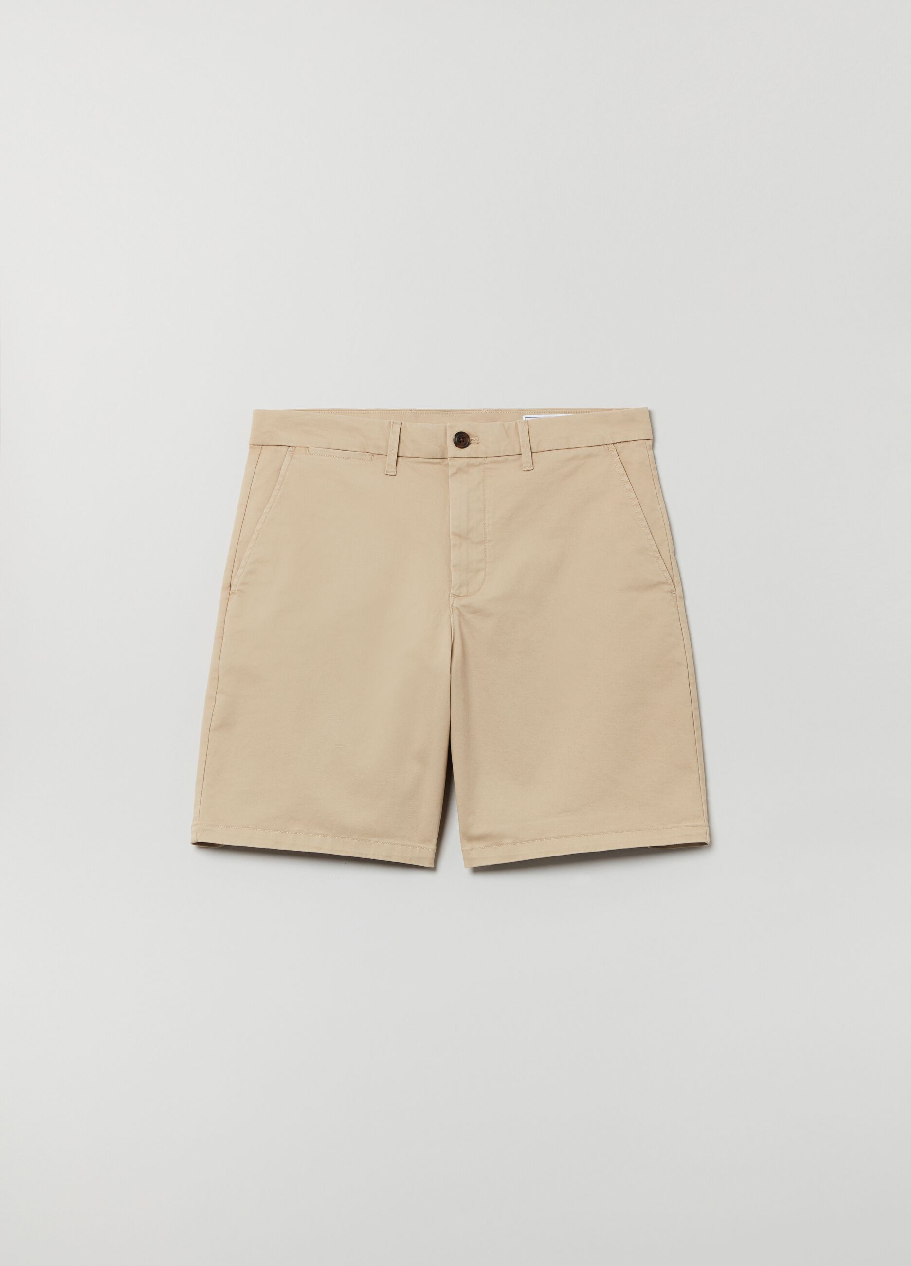 Stretch cotton Bermuda shorts
