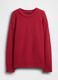 Maglione girocollo in puro cotone rosso regular fit_4