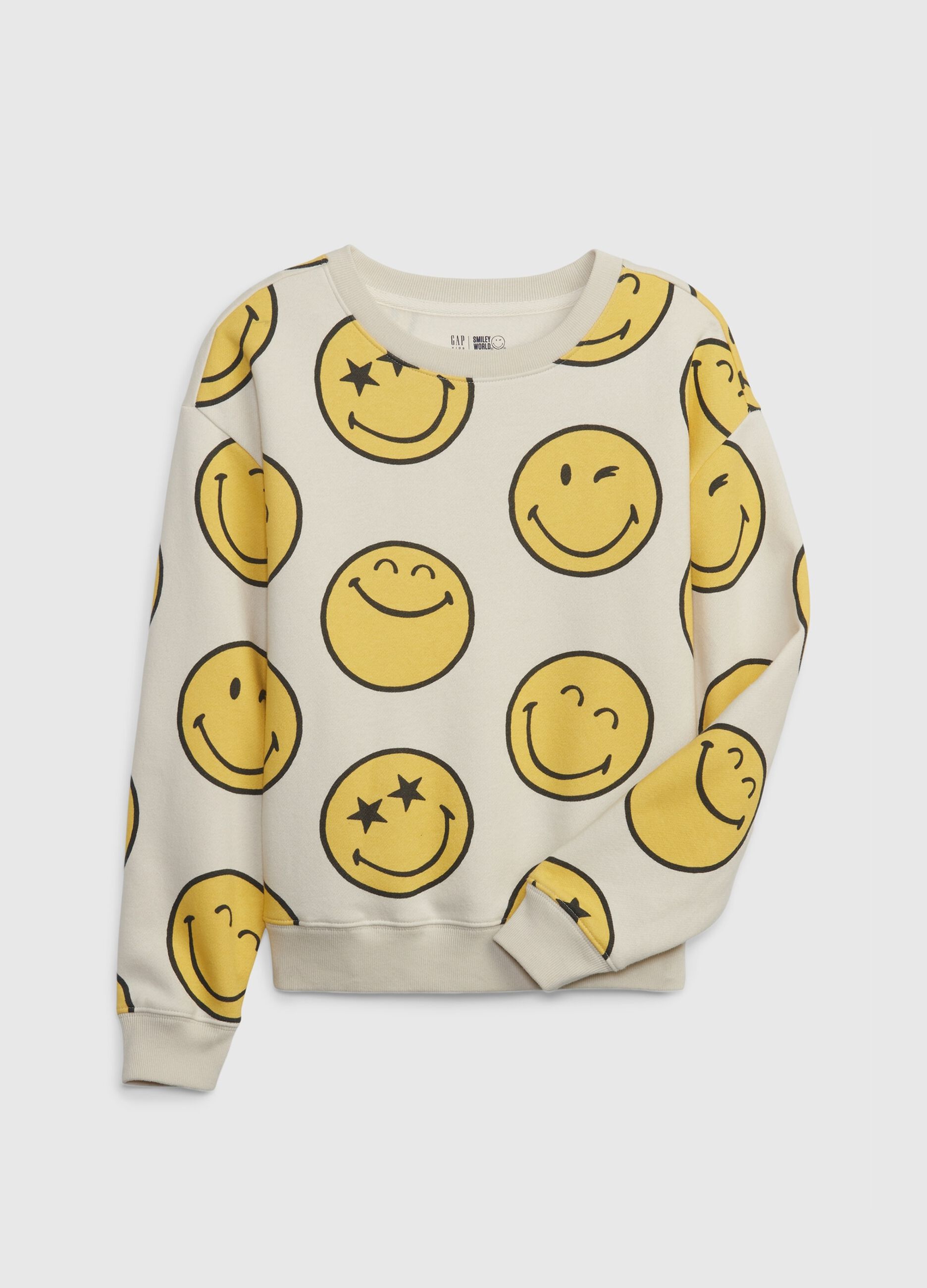 Round-neck sweatshirt with Smiley® print