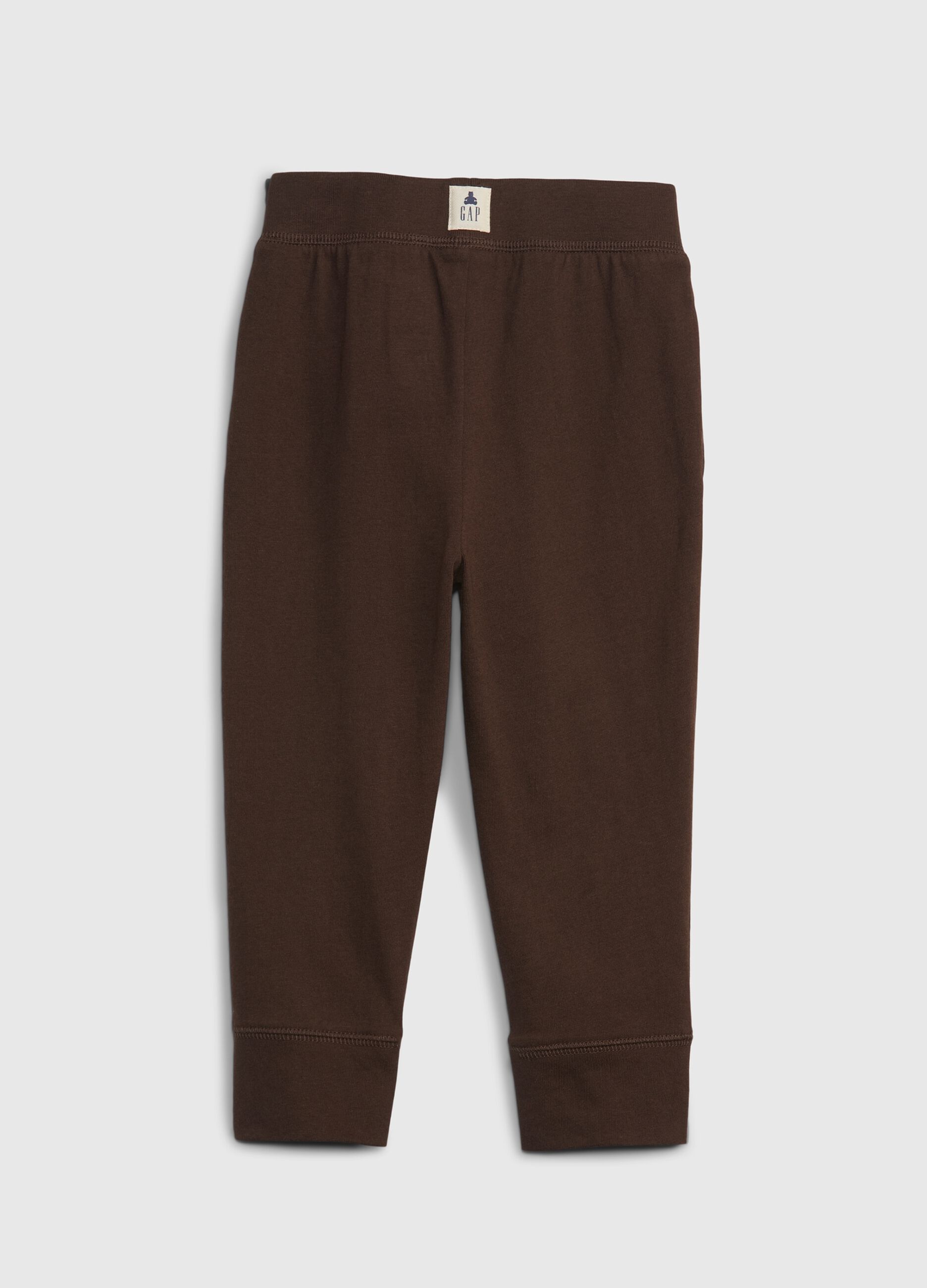 Fleece joggers with pockets and drawstring_1