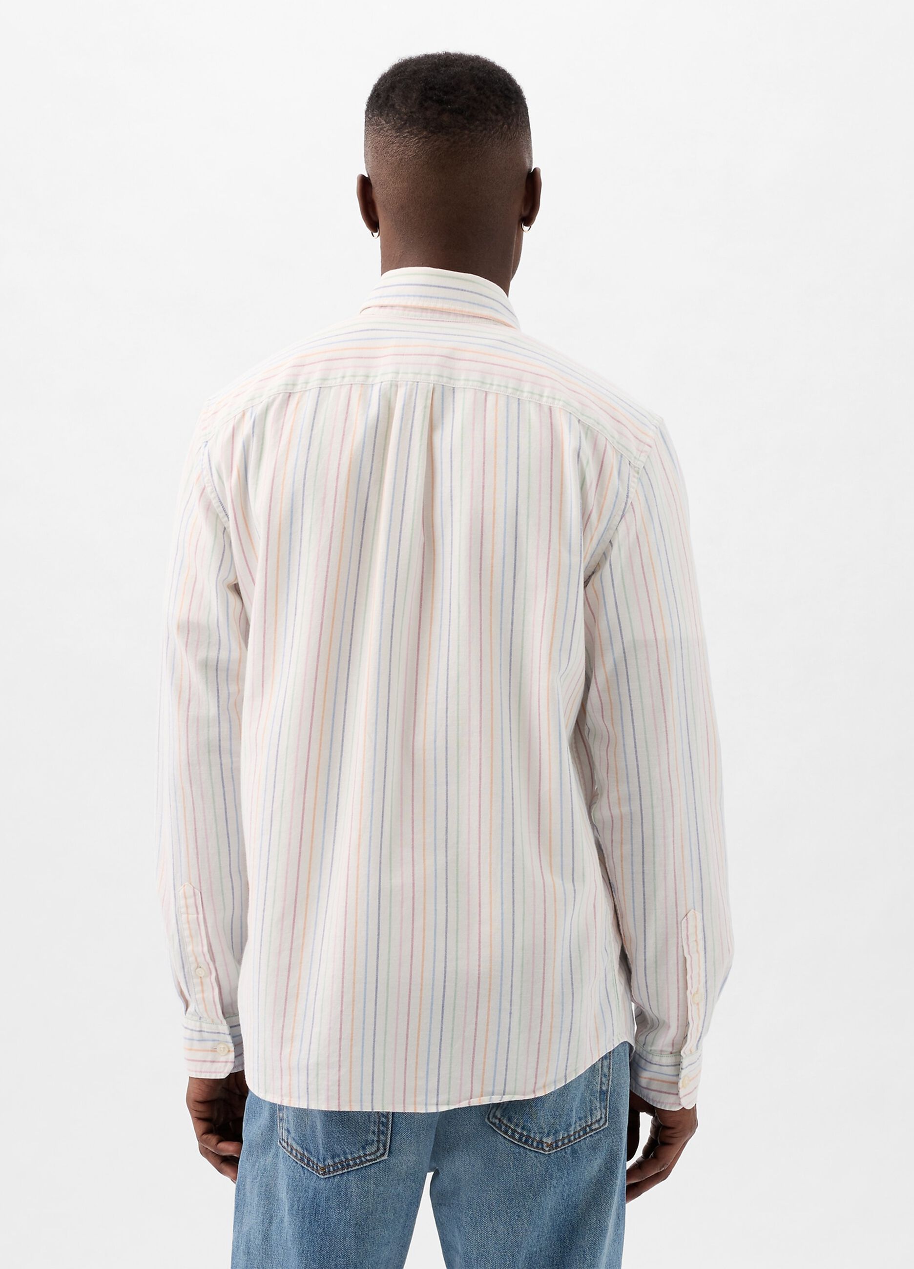 Regular-fit shirt in striped Oxford cotton_2