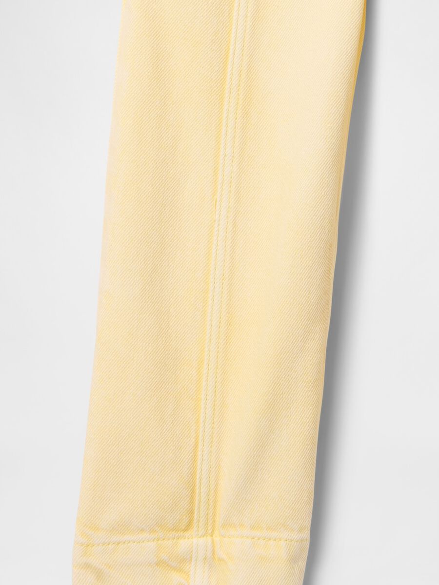 Pantaloni larghi gialli in cotone e Lyocell Bimba_3