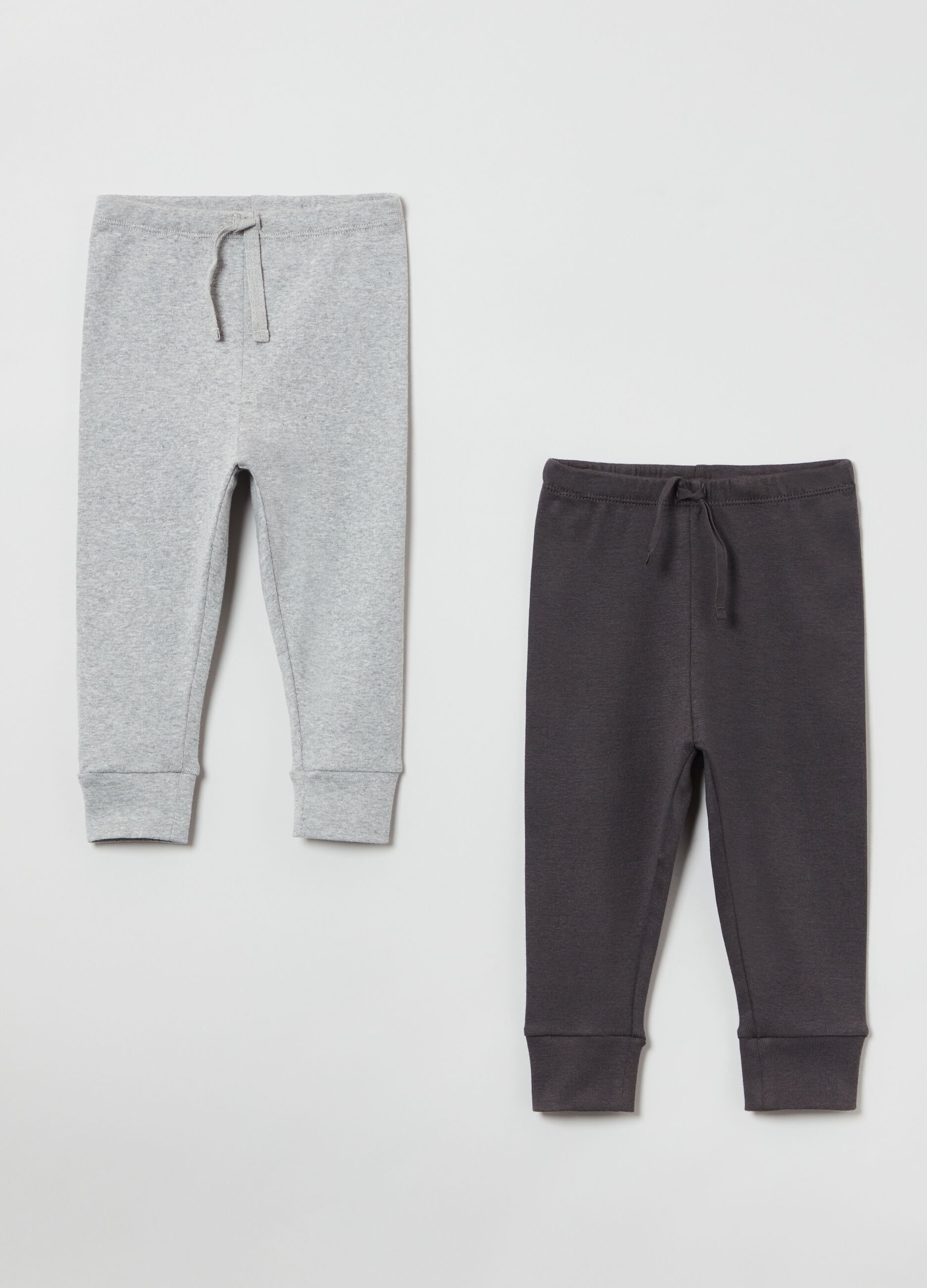 Two-pack cotton joggers