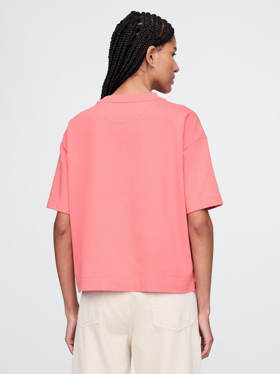 T-shirt rosa a maniche corte in cotone Gap Donna_2