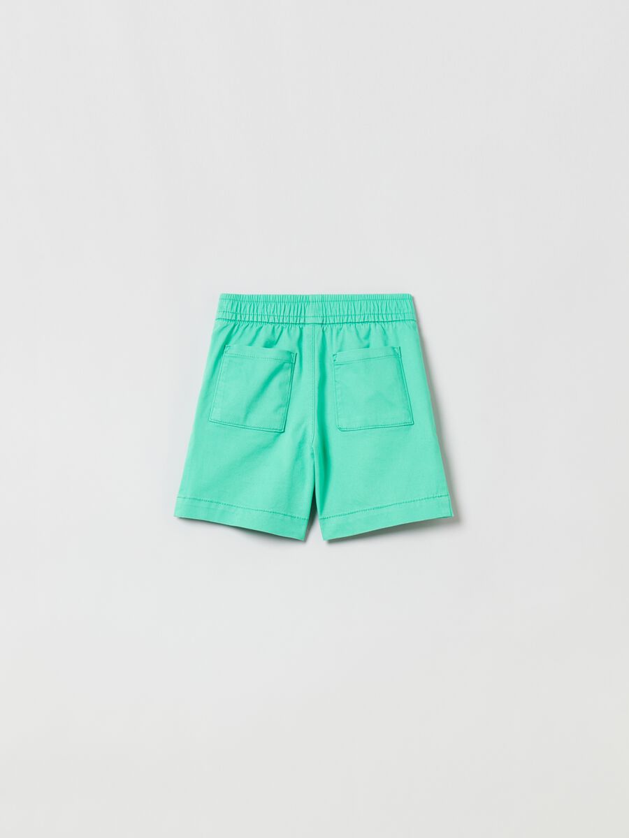 Stretch cotton shorts with drawstring Toddler Boy_1