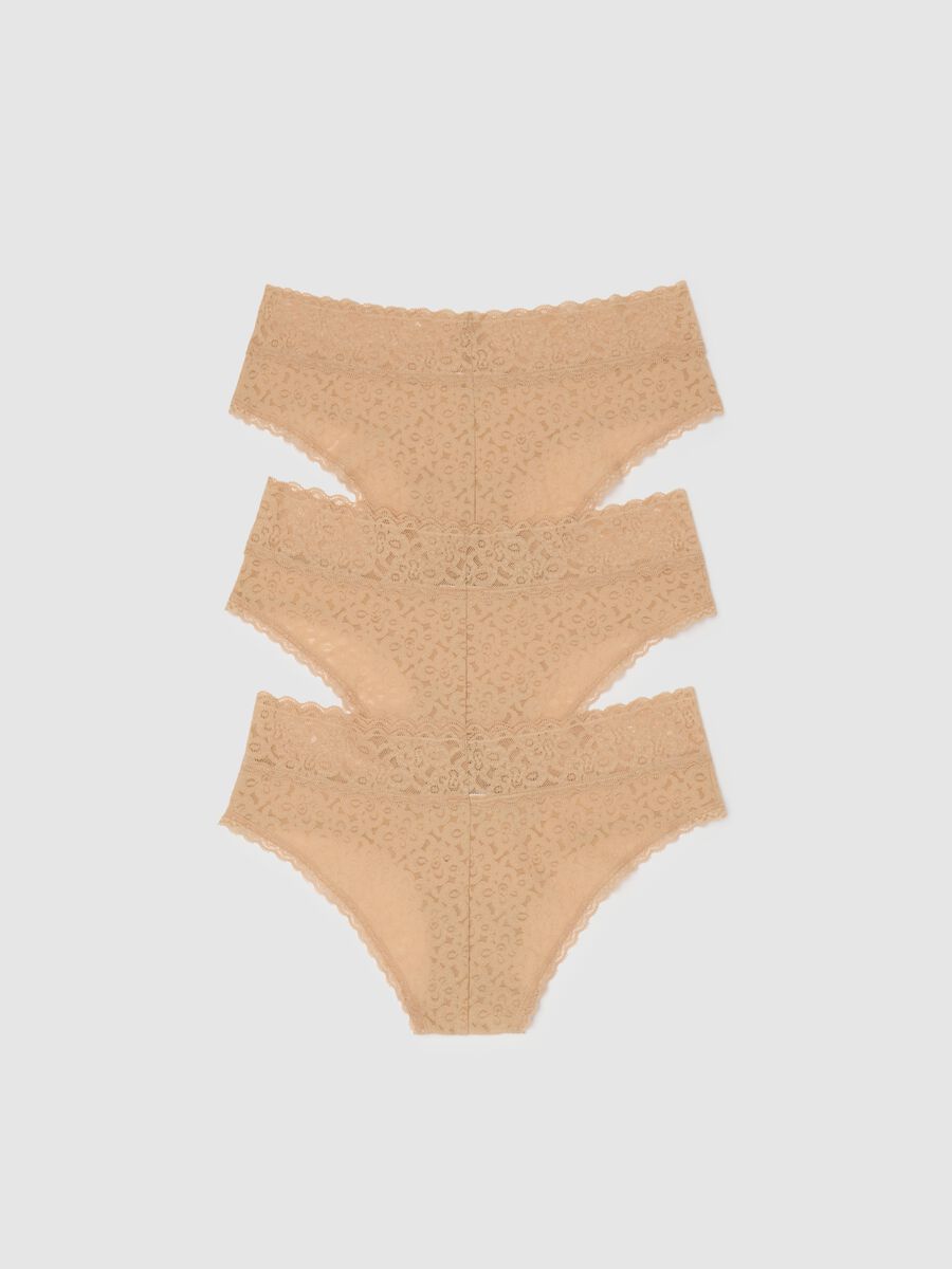 Tripack culotte in pizzo Donna_1