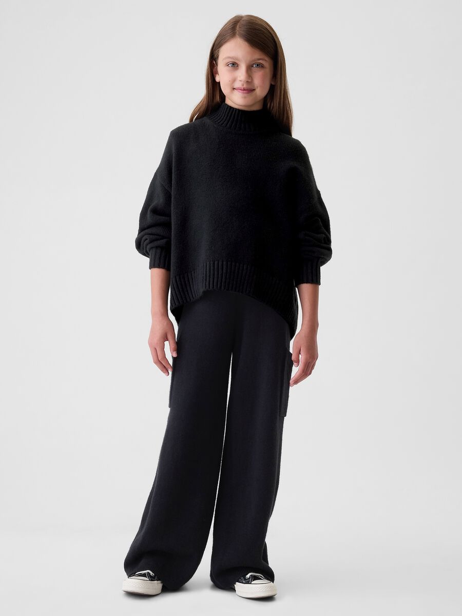 Pullover oversize mock neck Bambina_2