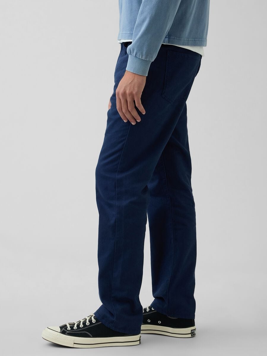 Linen and cotton-blend trousers Man_1