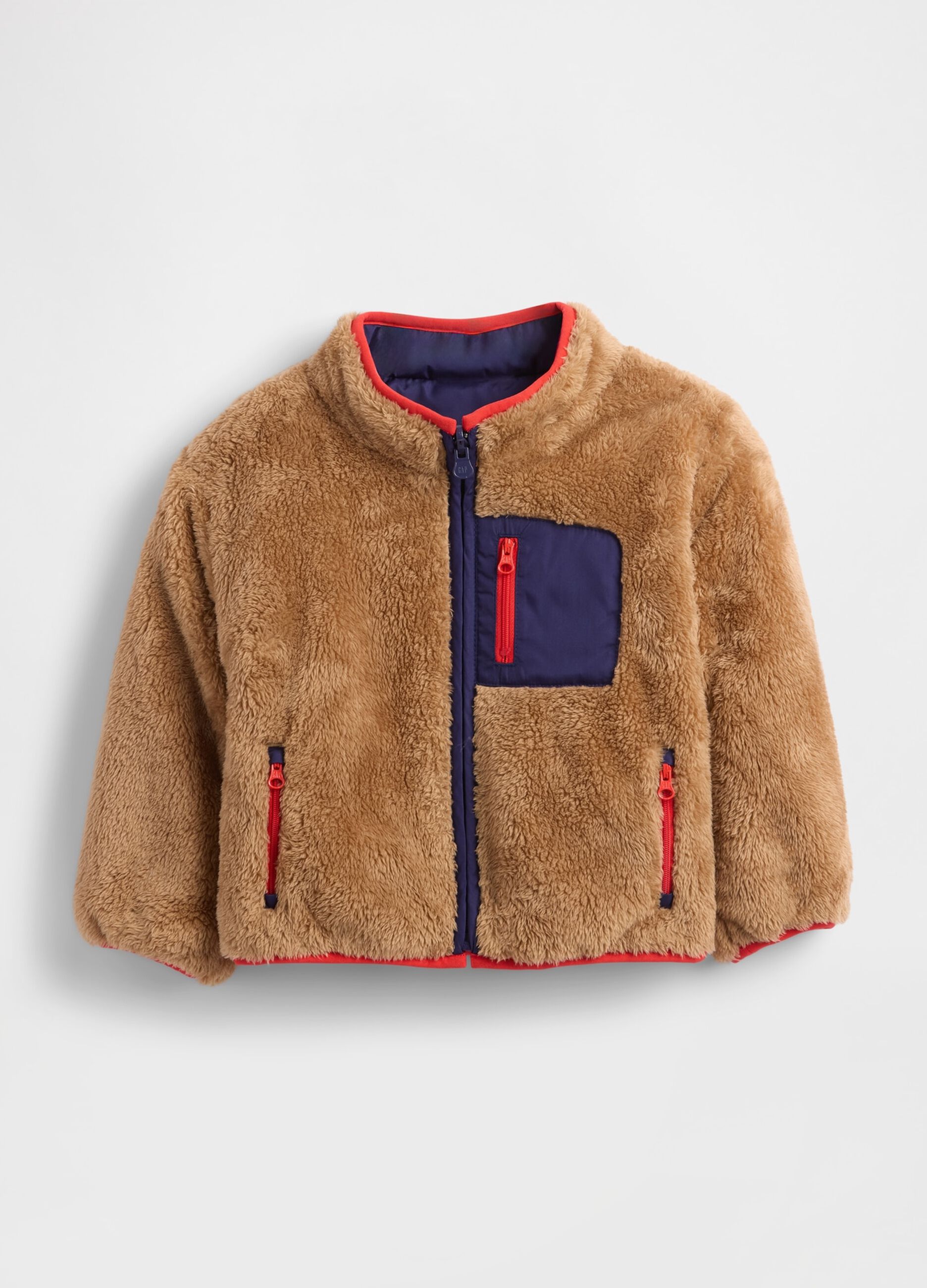 Reversible brown jacket for children