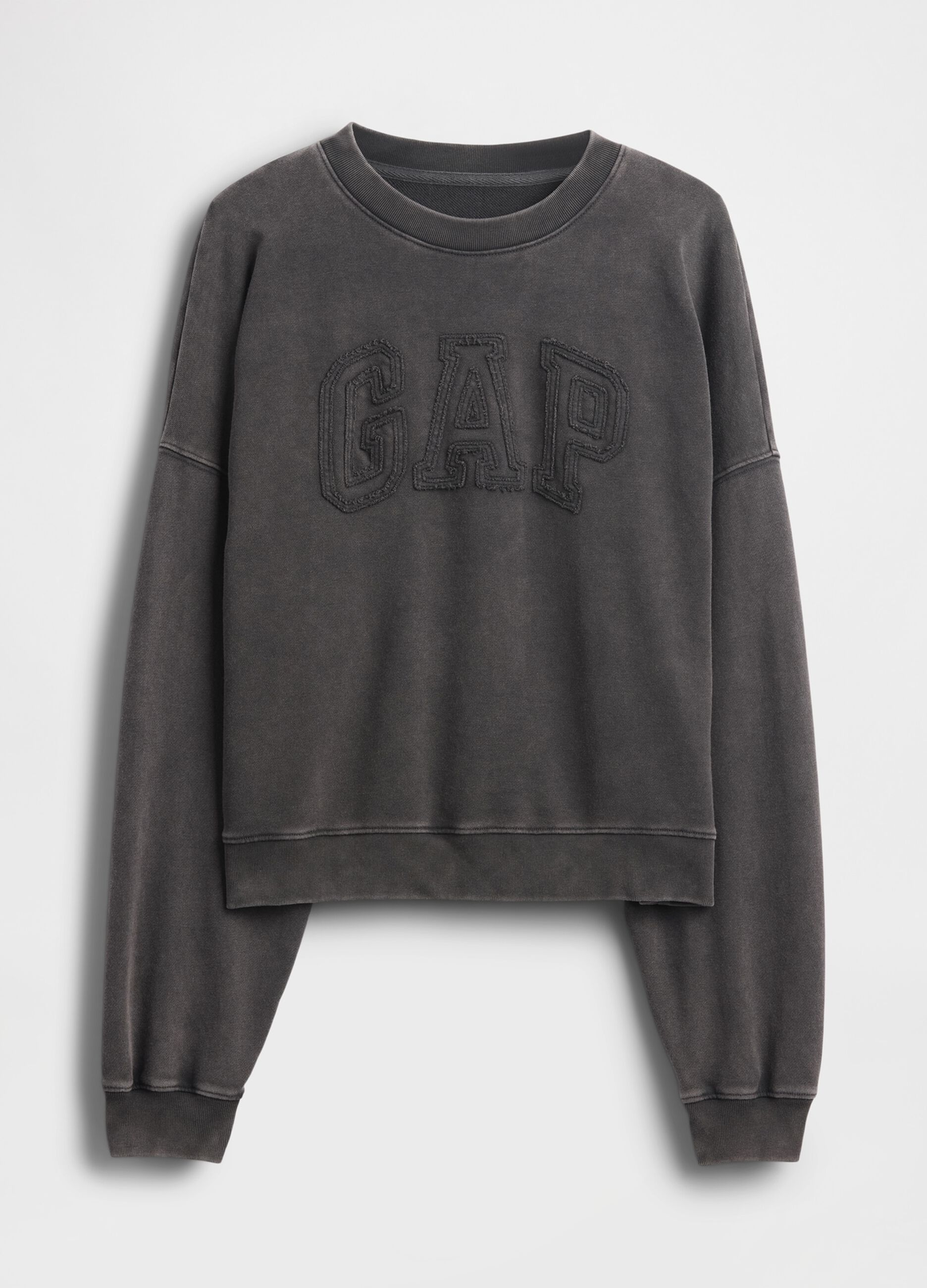 Grey sweatshirt with embroidered logo