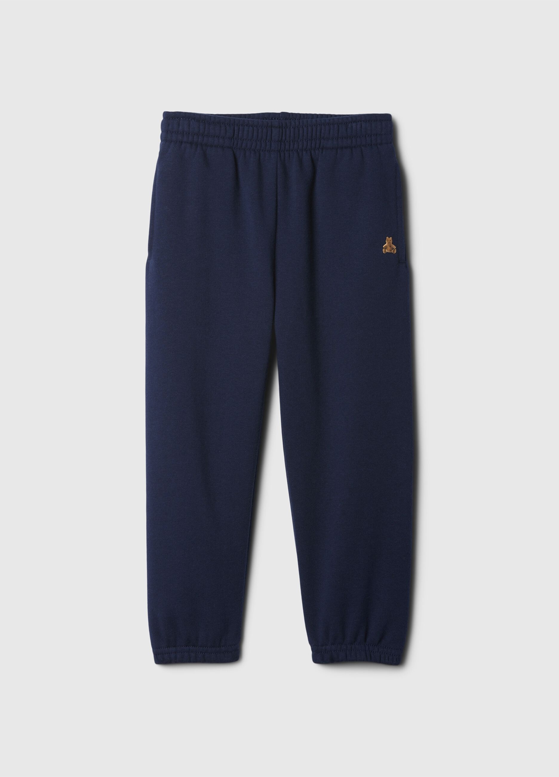 Pantaloni blu da bambino in cotone e poliestere