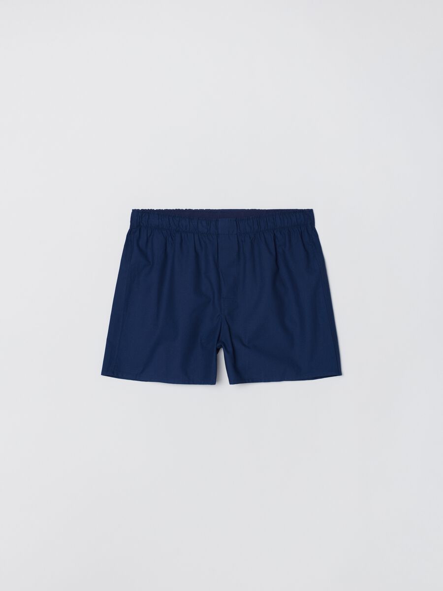 Woven cotton boxer shorts Man_0