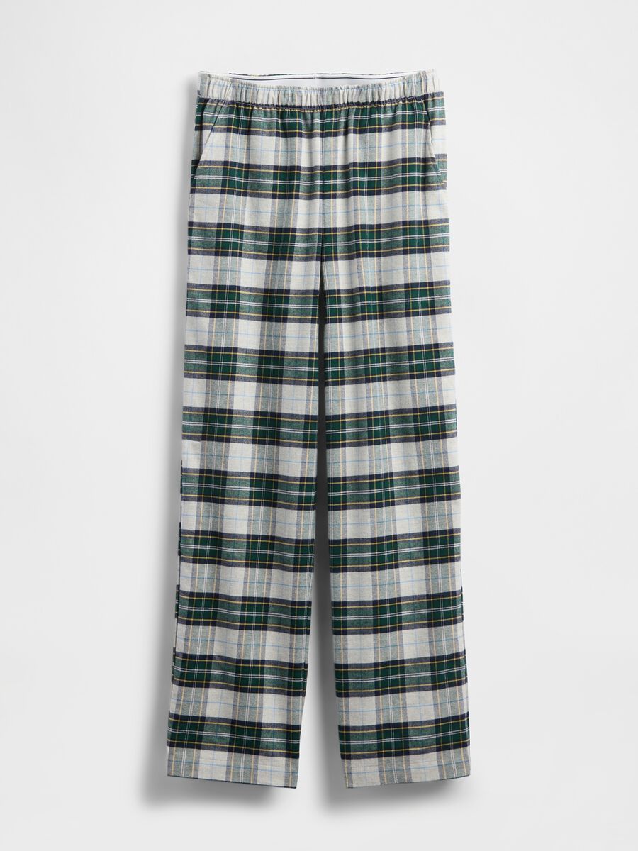 Pigiama verde a quadri in cotone Donna_6