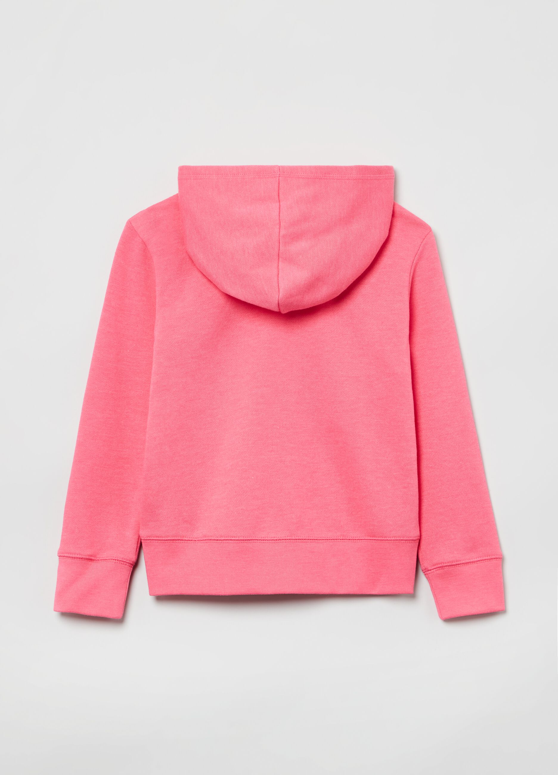 Full-zip plush hoodie with logo patch_1