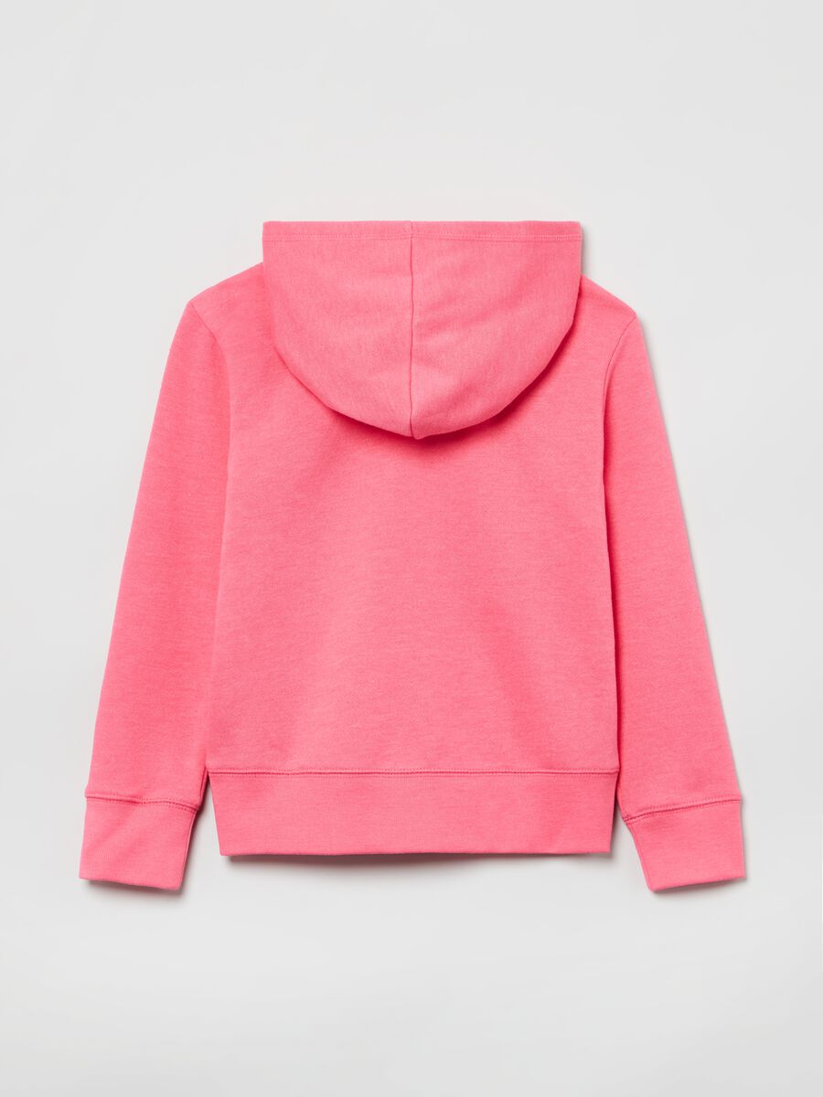 Full-zip in felpa con patch logo Bambina_1
