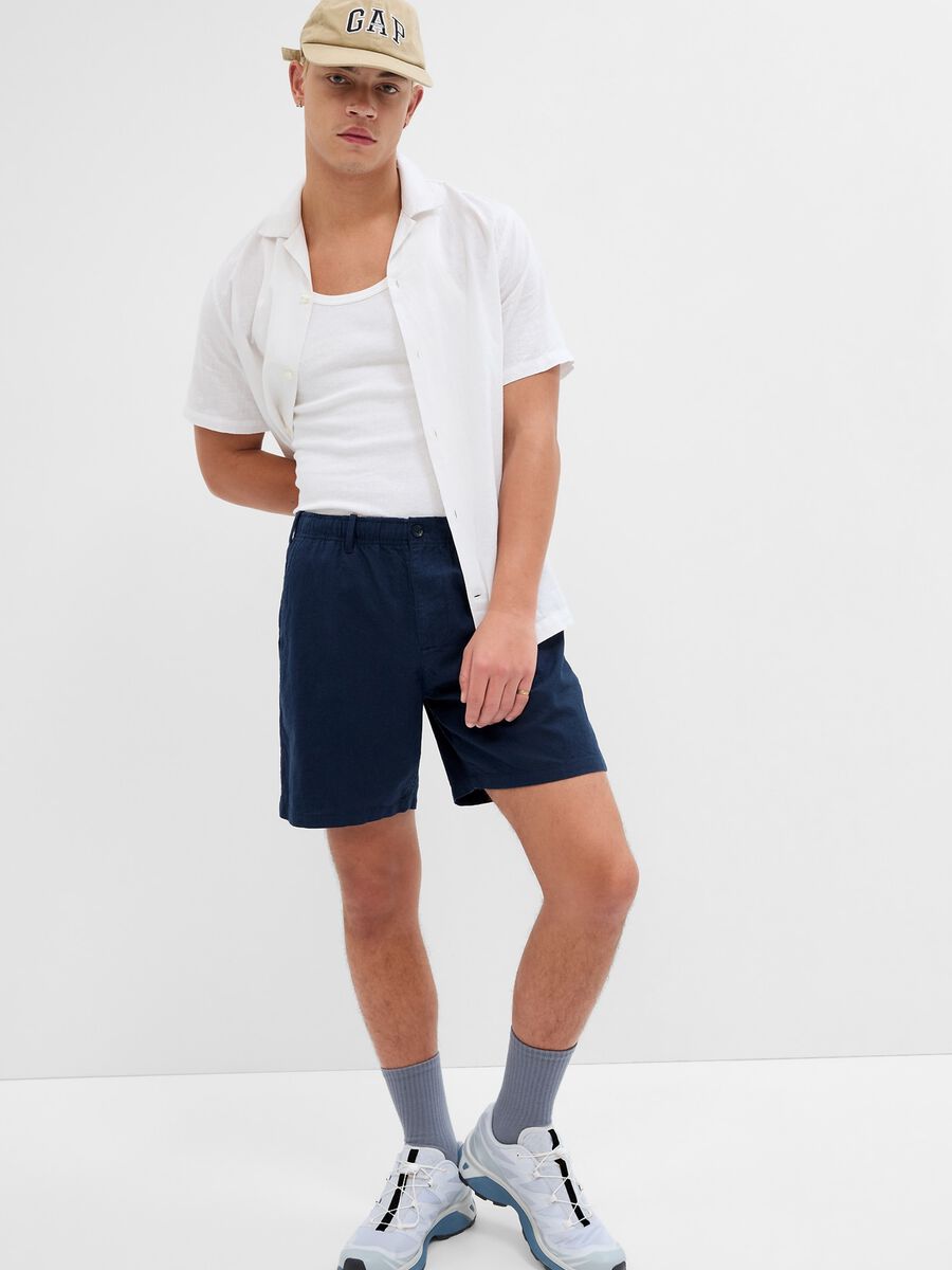 Shorts in lino e cotone Uomo_0