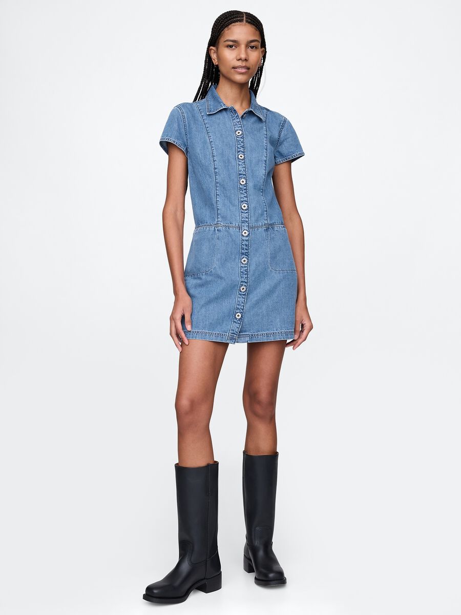Abito in denim Gap con bottoni Donna_0
